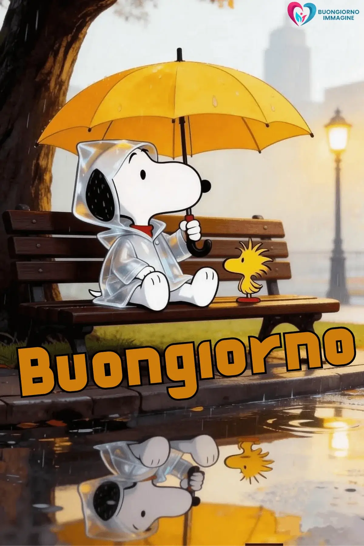 buongiorno pioggia con frase motivazionale italiana