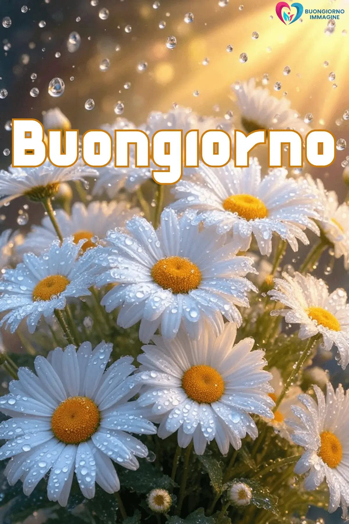 buongiorno pioggia con frase positiva italiana