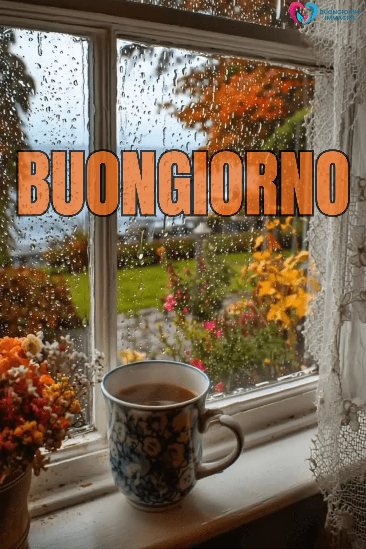 buongiorno pioggia con frasi rilassanti italiane