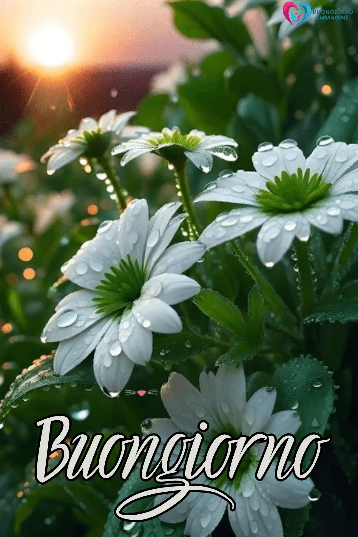 buongiorno pioggia con pensieri felici