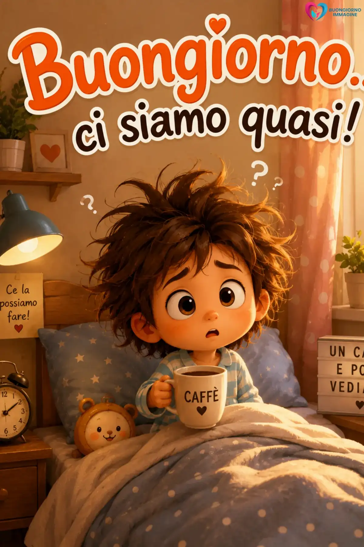 buongiorno originale strepitose con paesaggio luminoso del mattino
