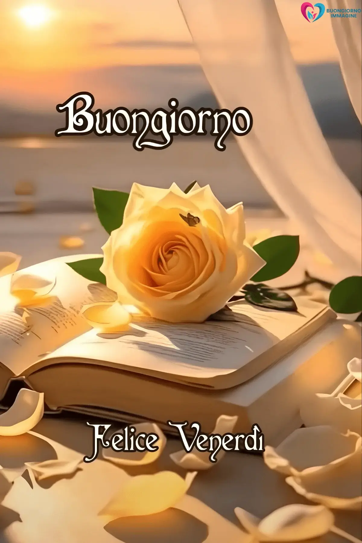 buongiorno venerdì immagini con colori leggeri