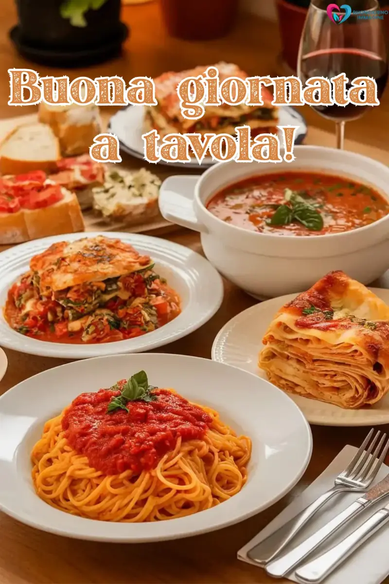 buona giornata gratis whatsapp con colazione e tazza fumante