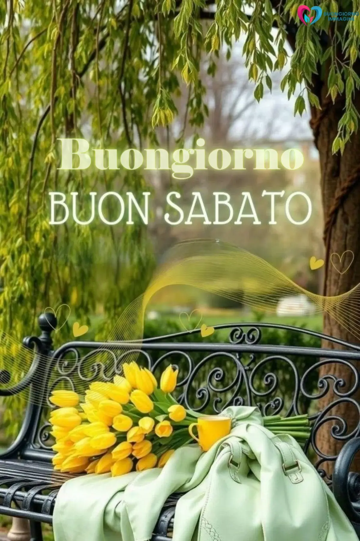 immagini buongiorno buon sabato con cuore e amore