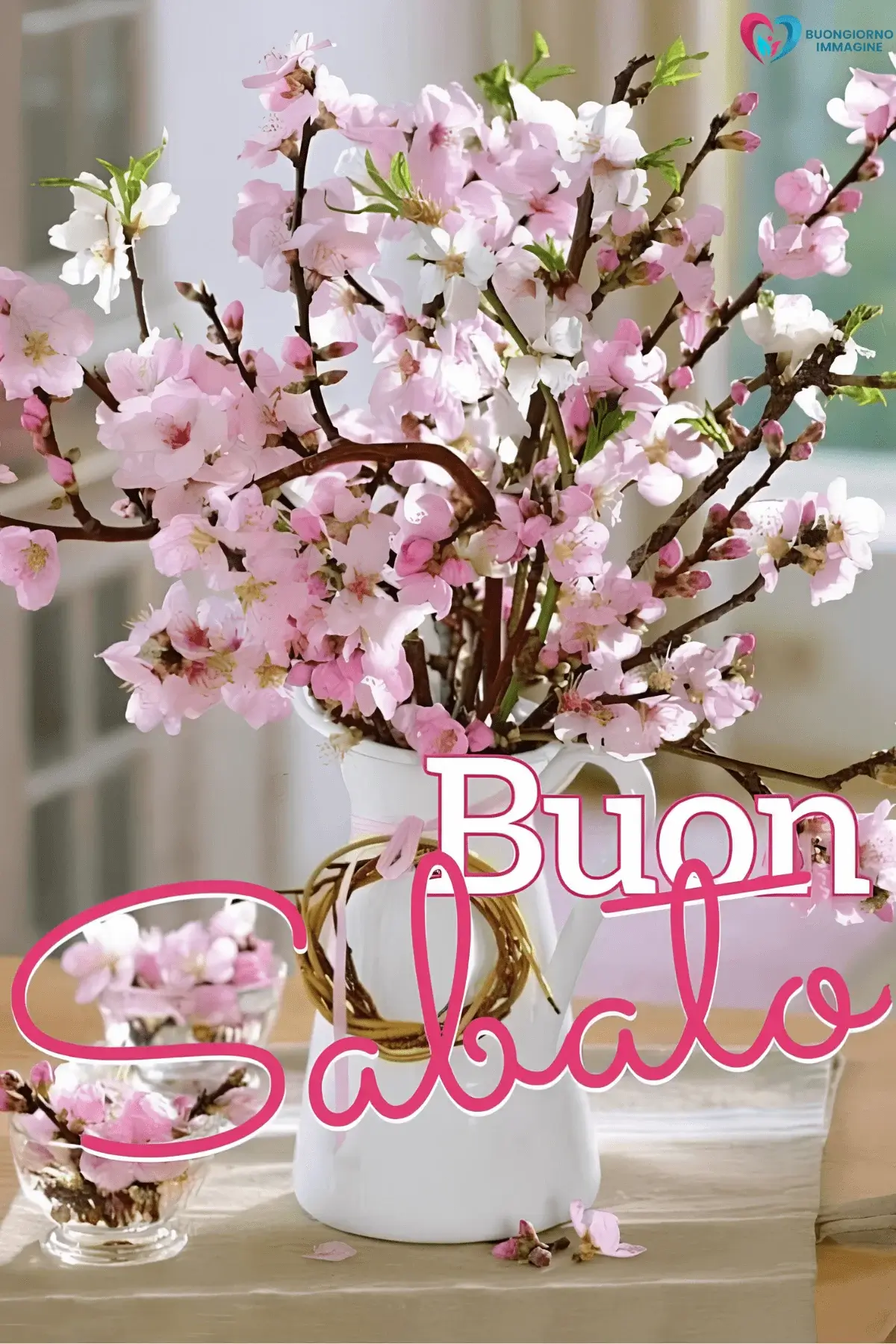 immagini buongiorno buon sabato con fiori colorati