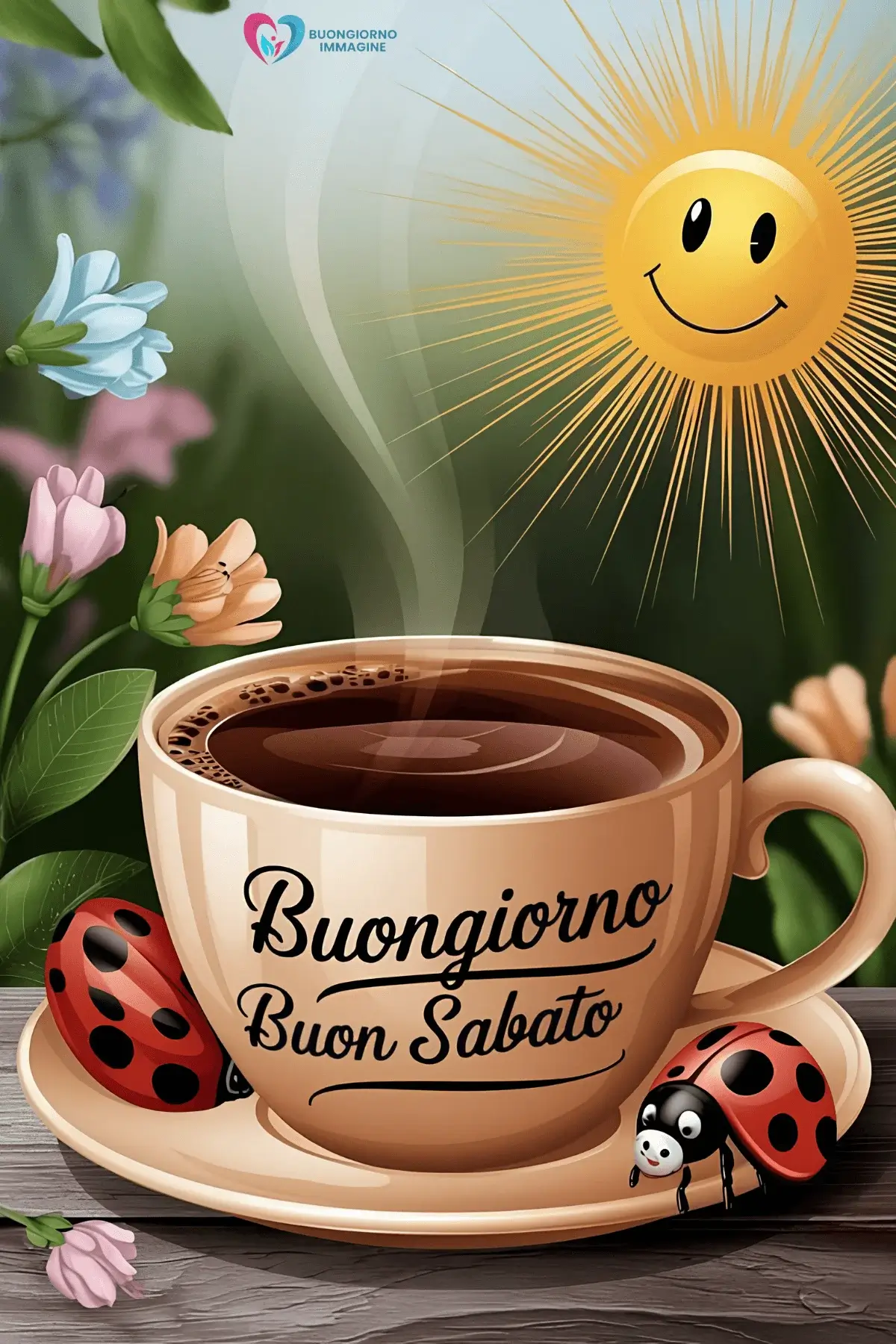 immagini buongiorno buon sabato con fiori e farfalle