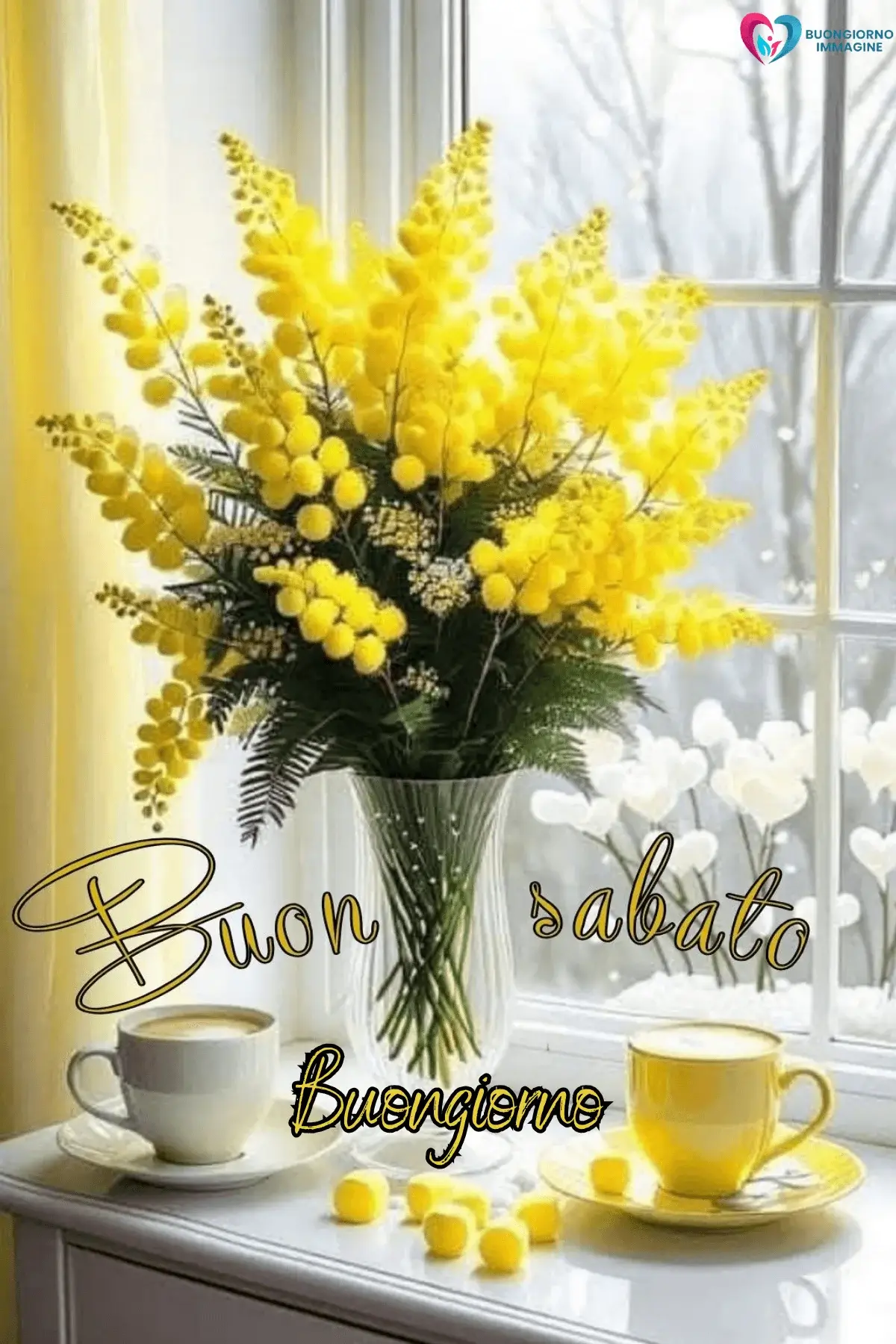 immagini buongiorno buon sabato con natura verde
