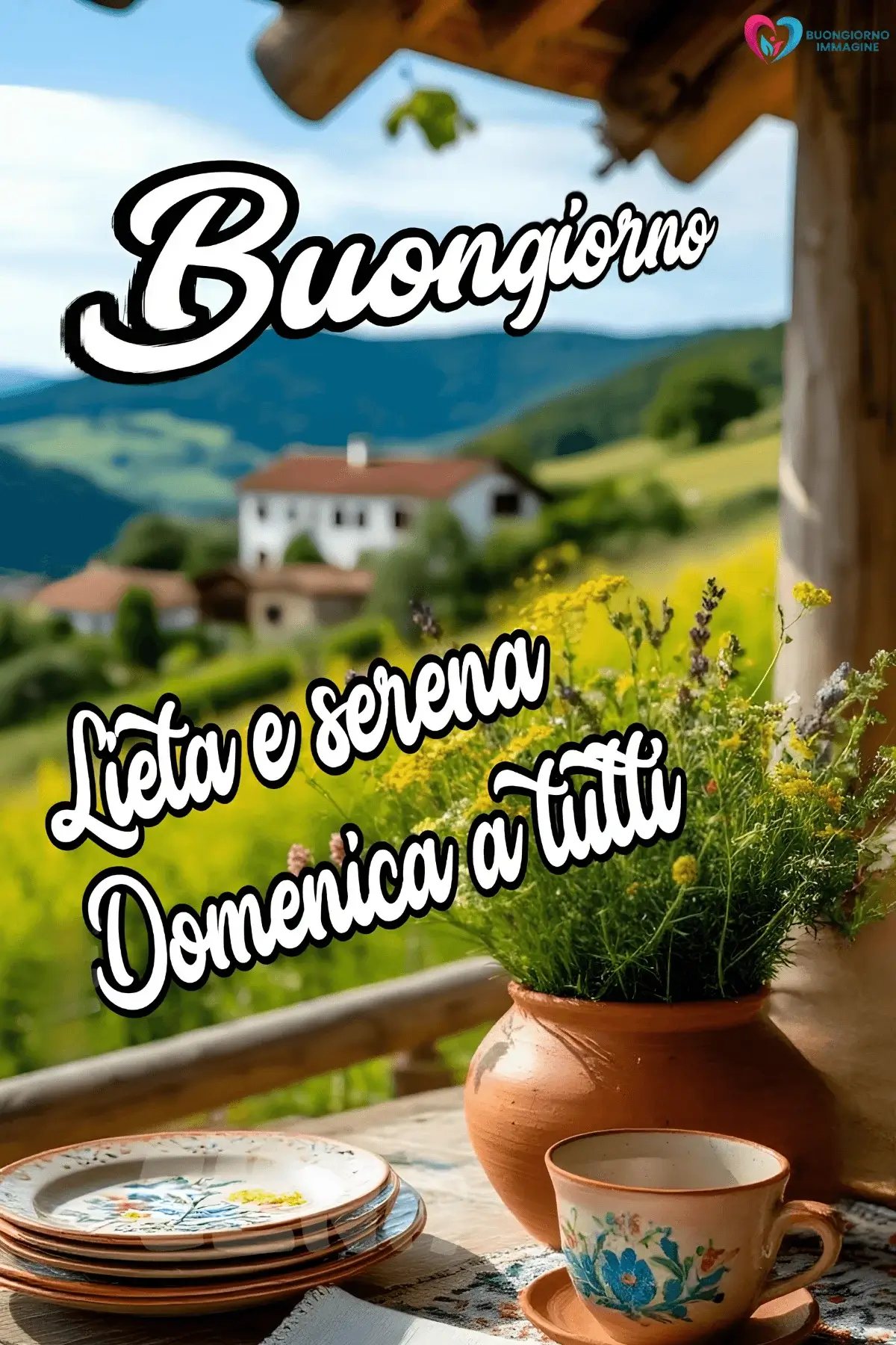 immagini buongiorno buona domenica con stile minimal
