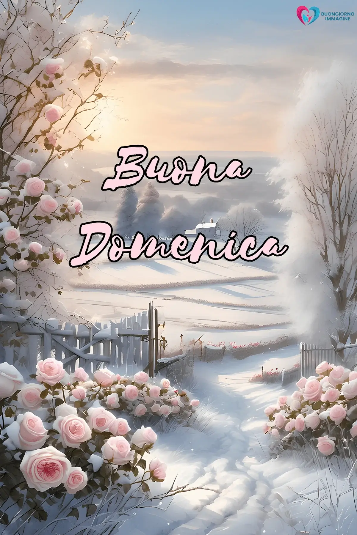 immagini buongiorno buona domenica con stile romantico