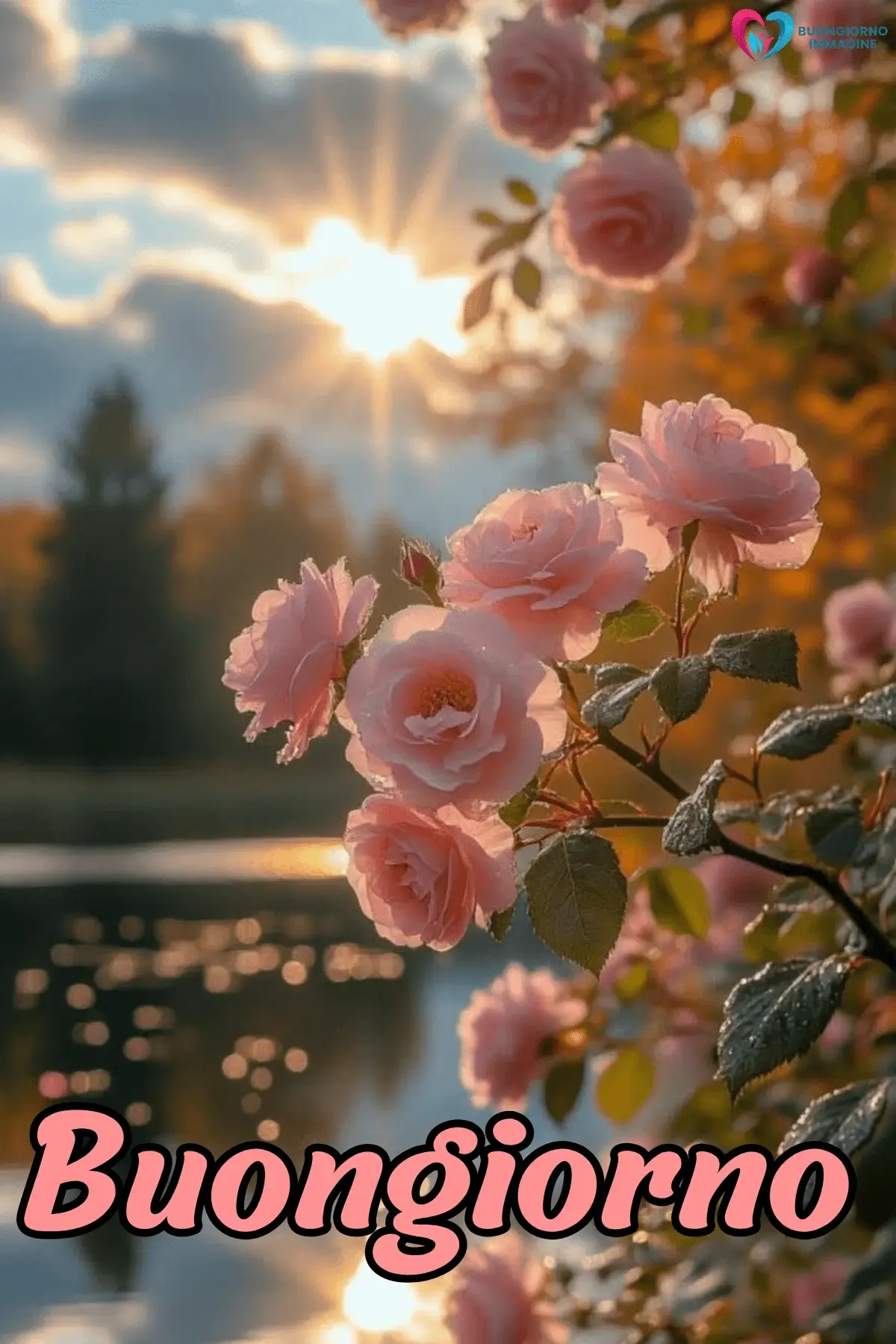 immagini buongiorno con rose bianche delicate