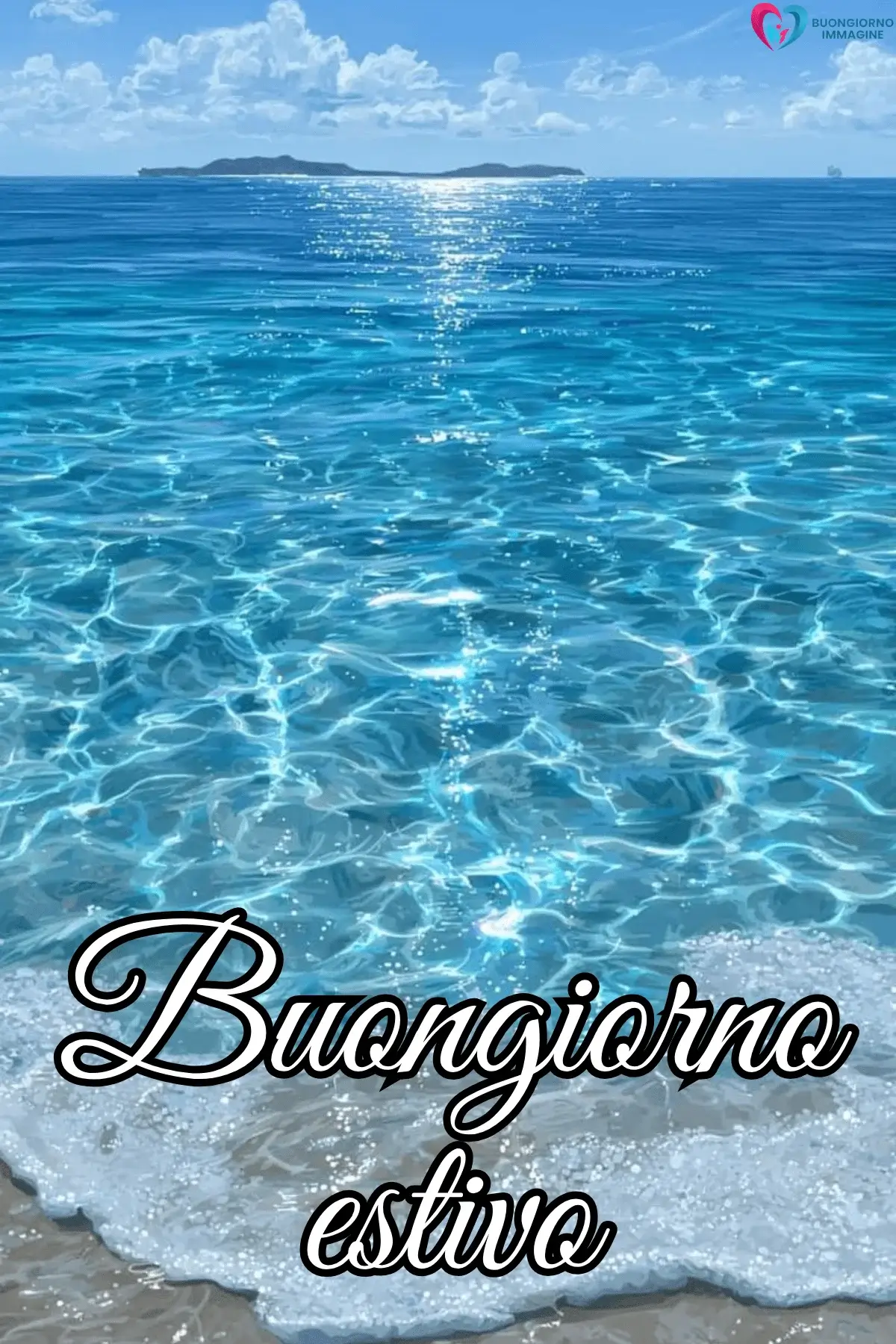 buongiorno estivo gratis acqua turchese onde riflessi solari orizzonte