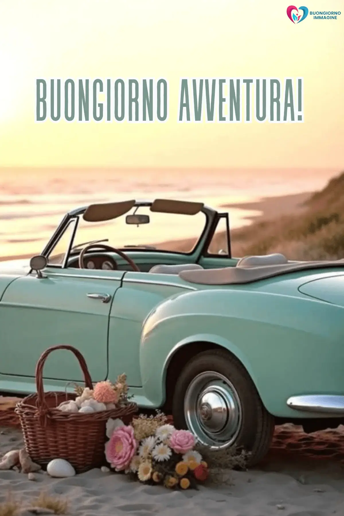 buongiorno estivo sereno auto epoca fiori strada costiera cielo