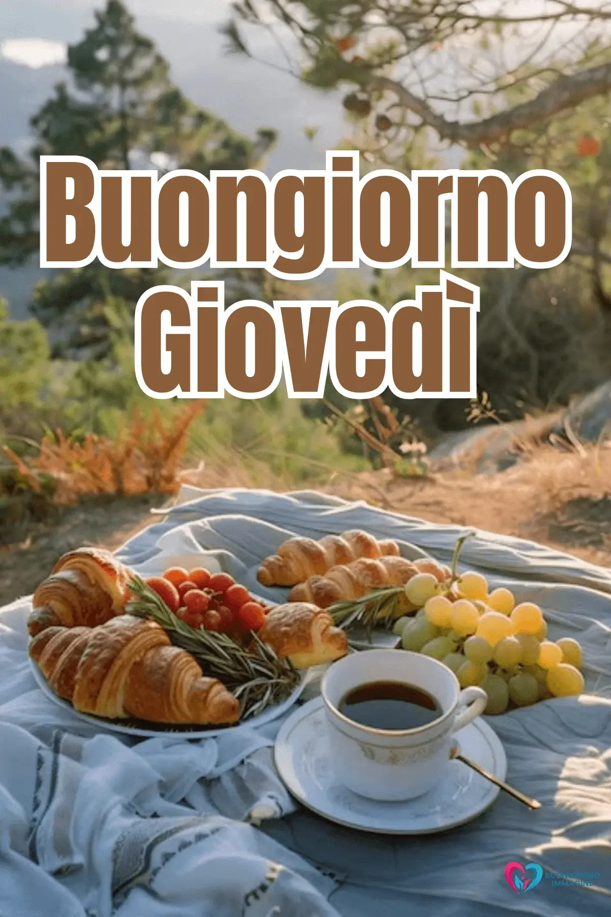 Buongiorno giovedì con colazione all'aperto