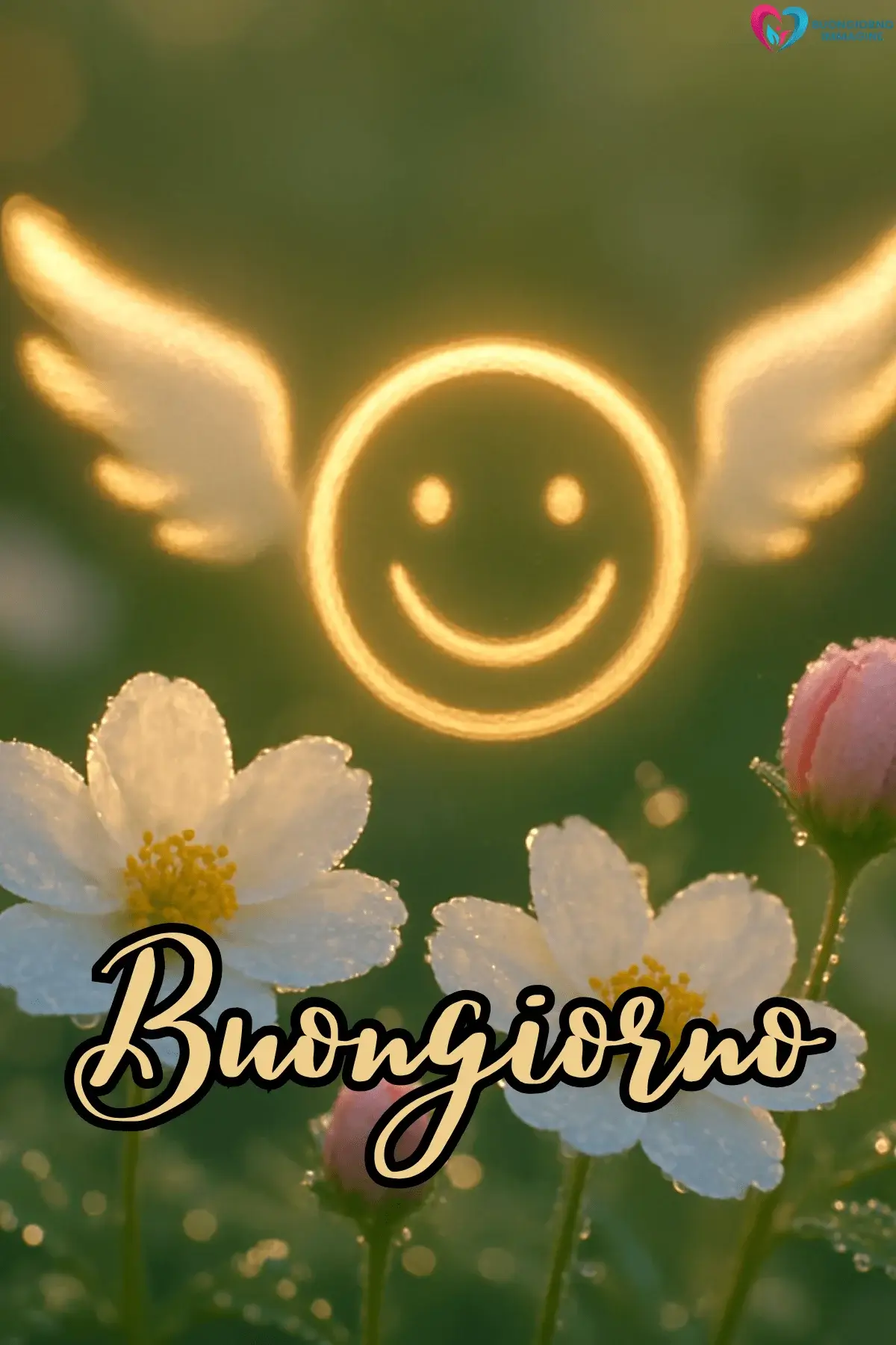 immagini buongiorno le ali del sorriso con stile minimal