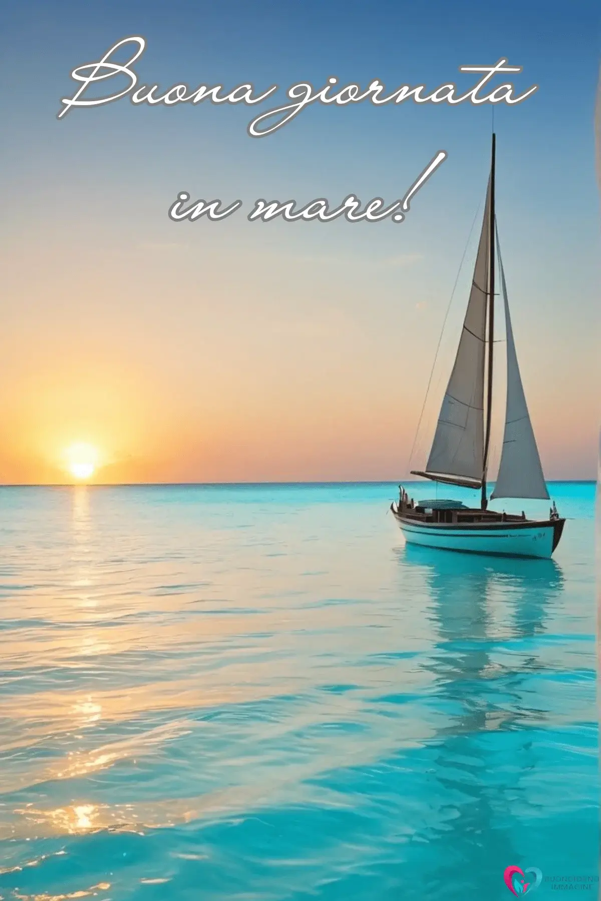 buongiorno estivo whatsapp barca vela tramonto navigazione serena