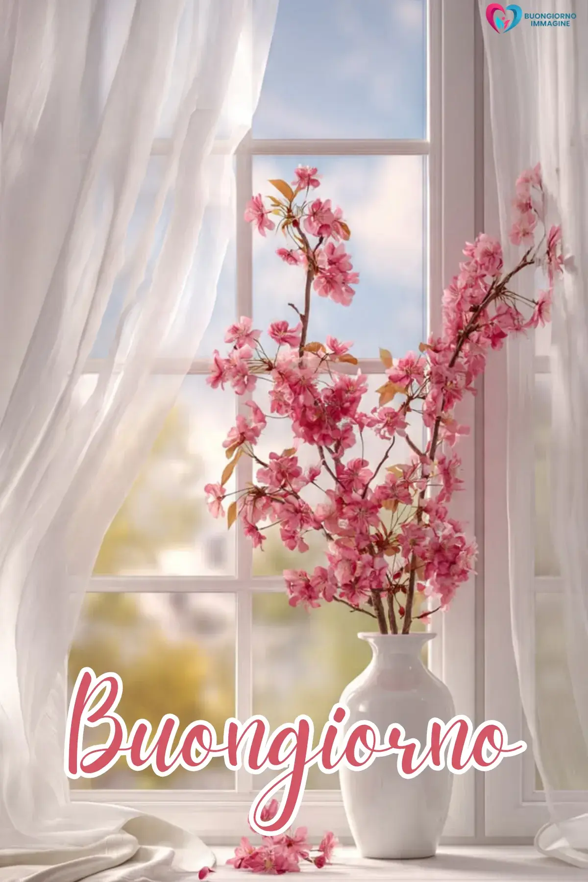 immagini buongiorno bellissime con fiori colorati e sole