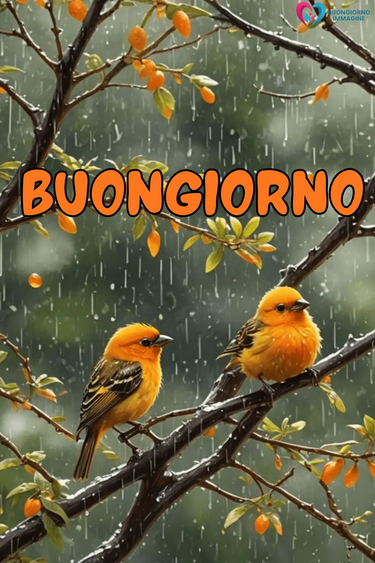immagini buongiorno pioggia con candele accese