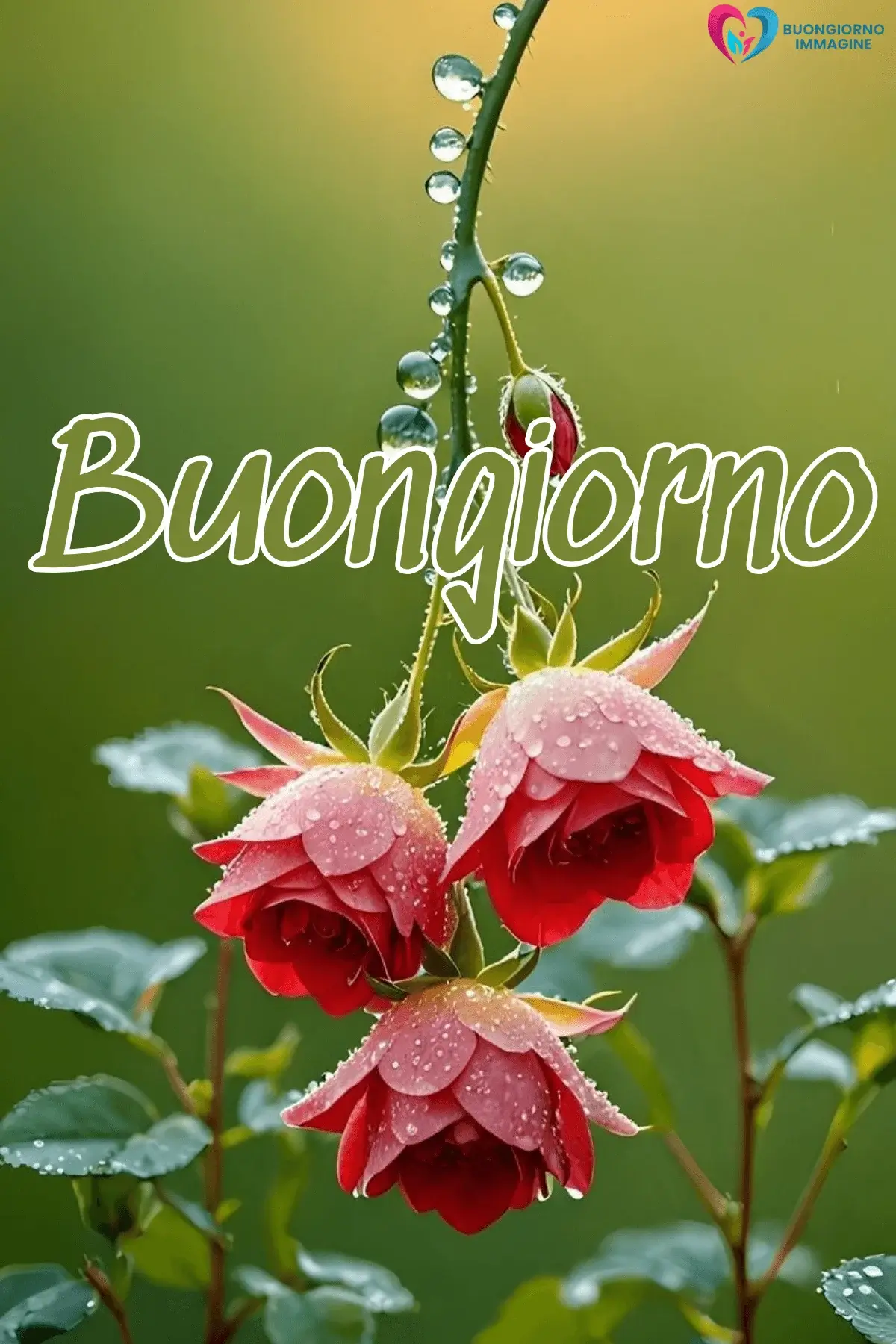 immagini buongiorno pioggia con natura umida