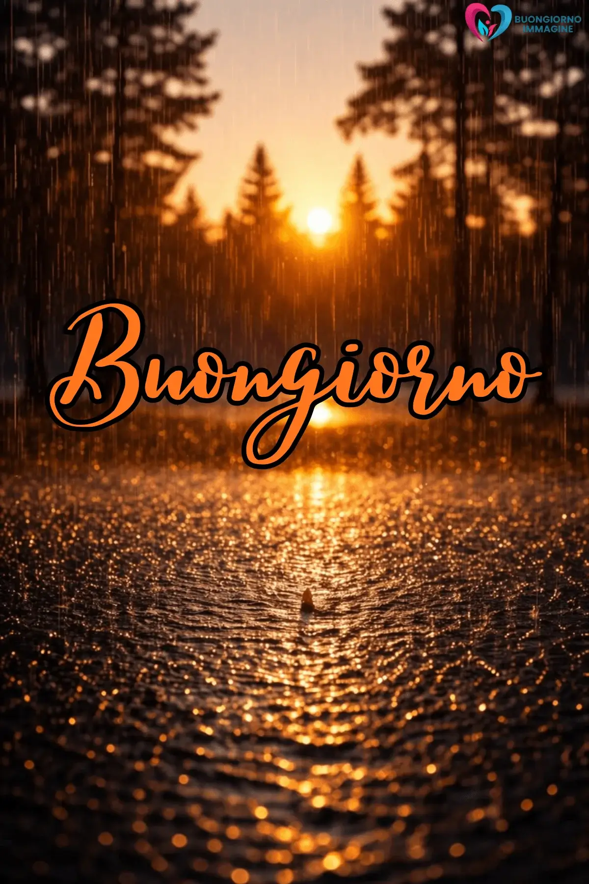 immagini buongiorno pioggia con nuvole e natura