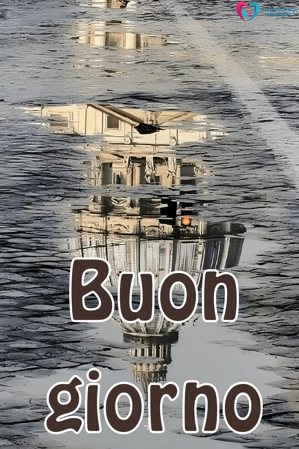 immagini buongiorno pioggia con scenario romantico