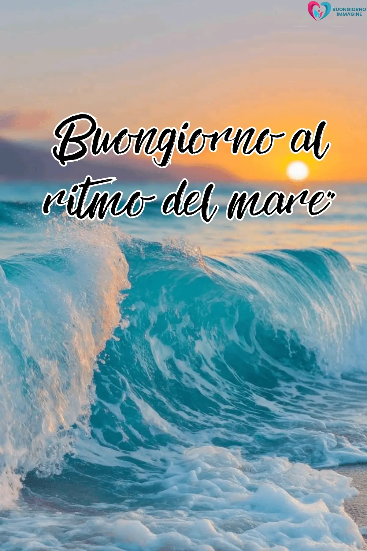buongiorno estivo whatsapp onde acqua schiuma movimento blu rilassante