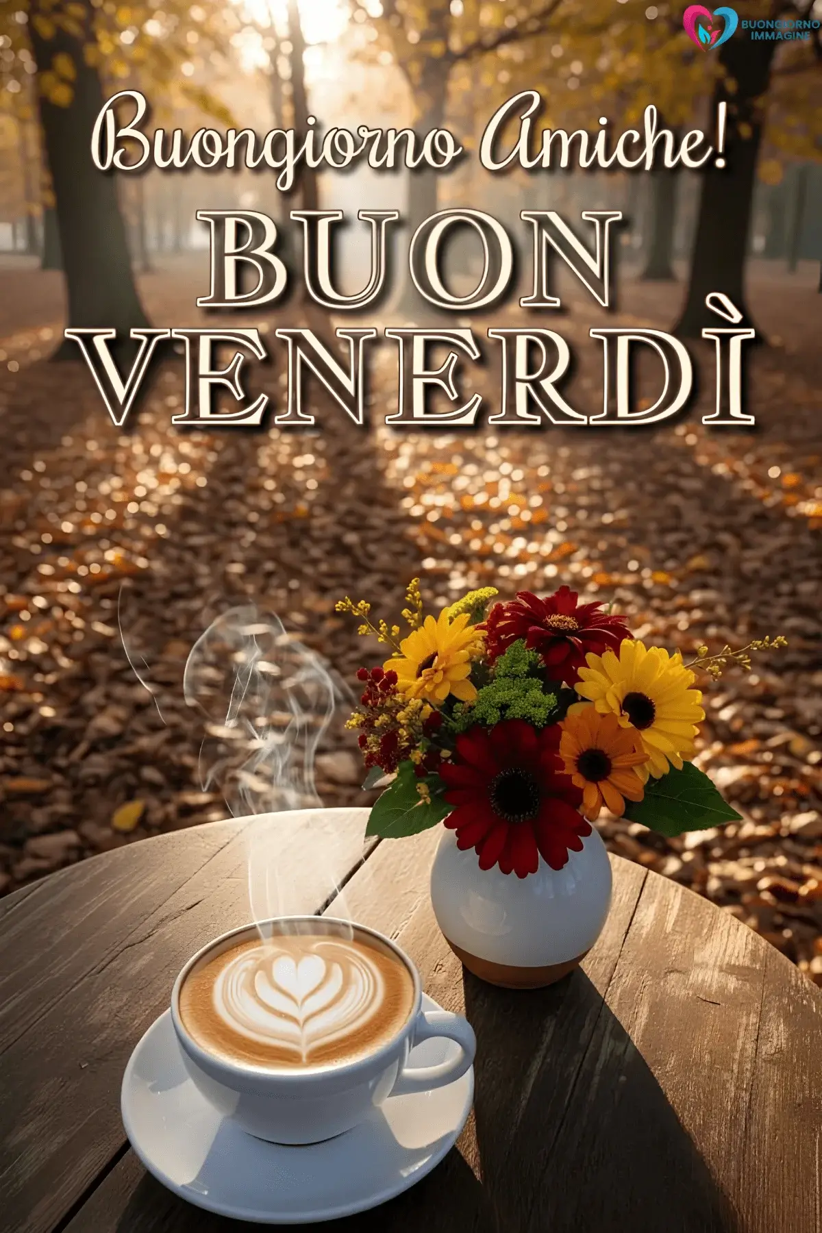 immagini buongiorno venerdì con luce soffusa naturale