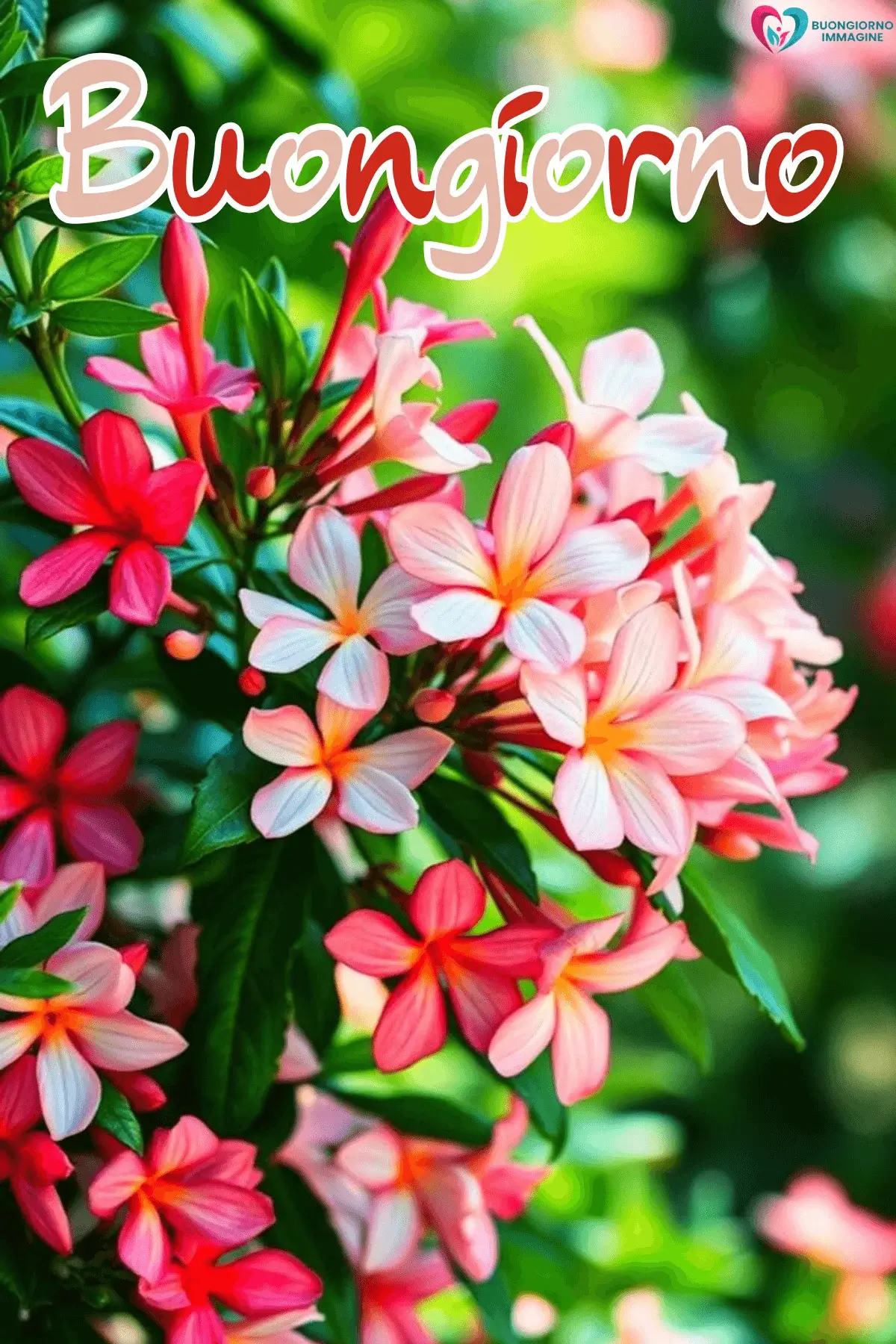 buongiorno estivo bellissimo plumeria rosa fiori luce naturale
