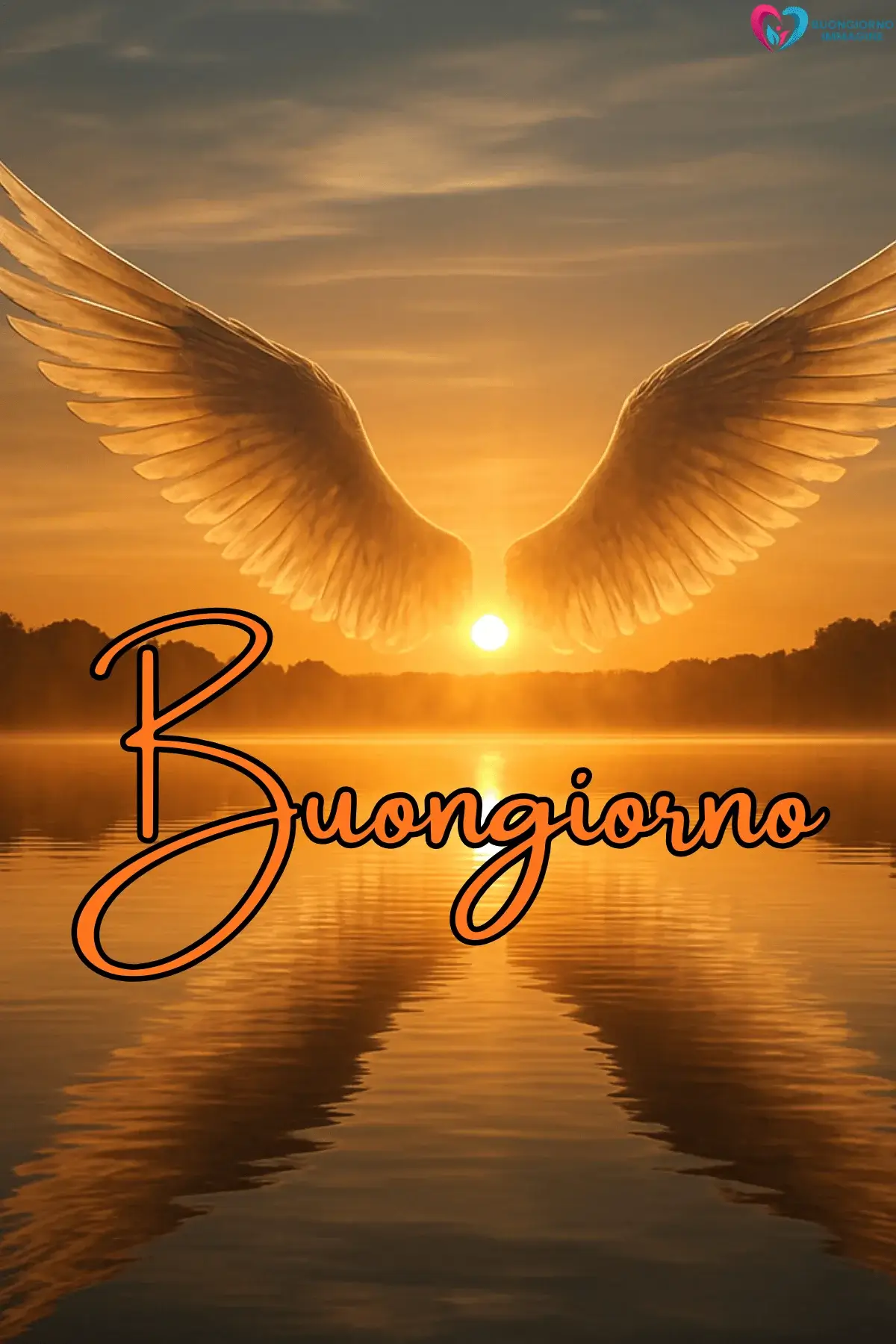 le ali del sorriso buongiorno con auguri di felicità