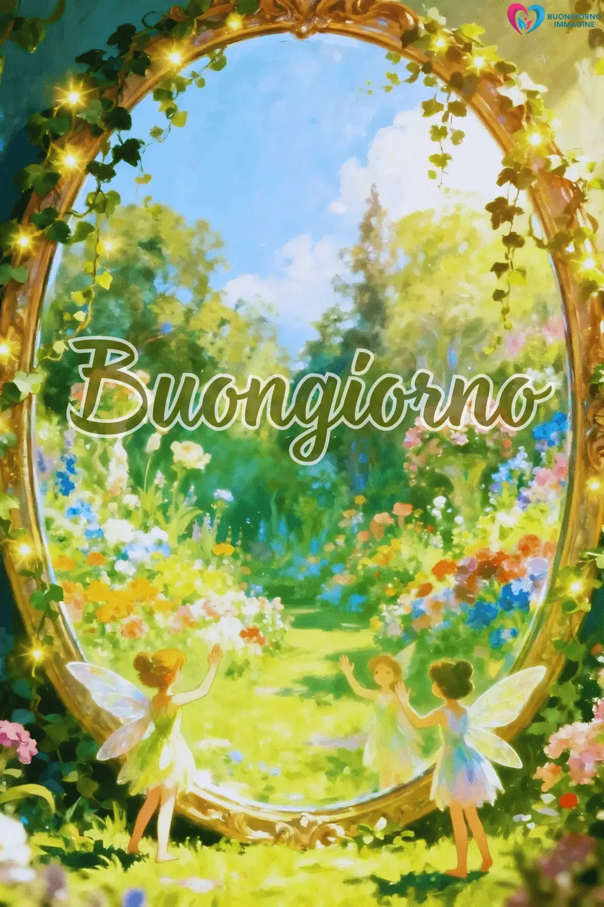 le fate del sole buongiorno con paesaggi floreali