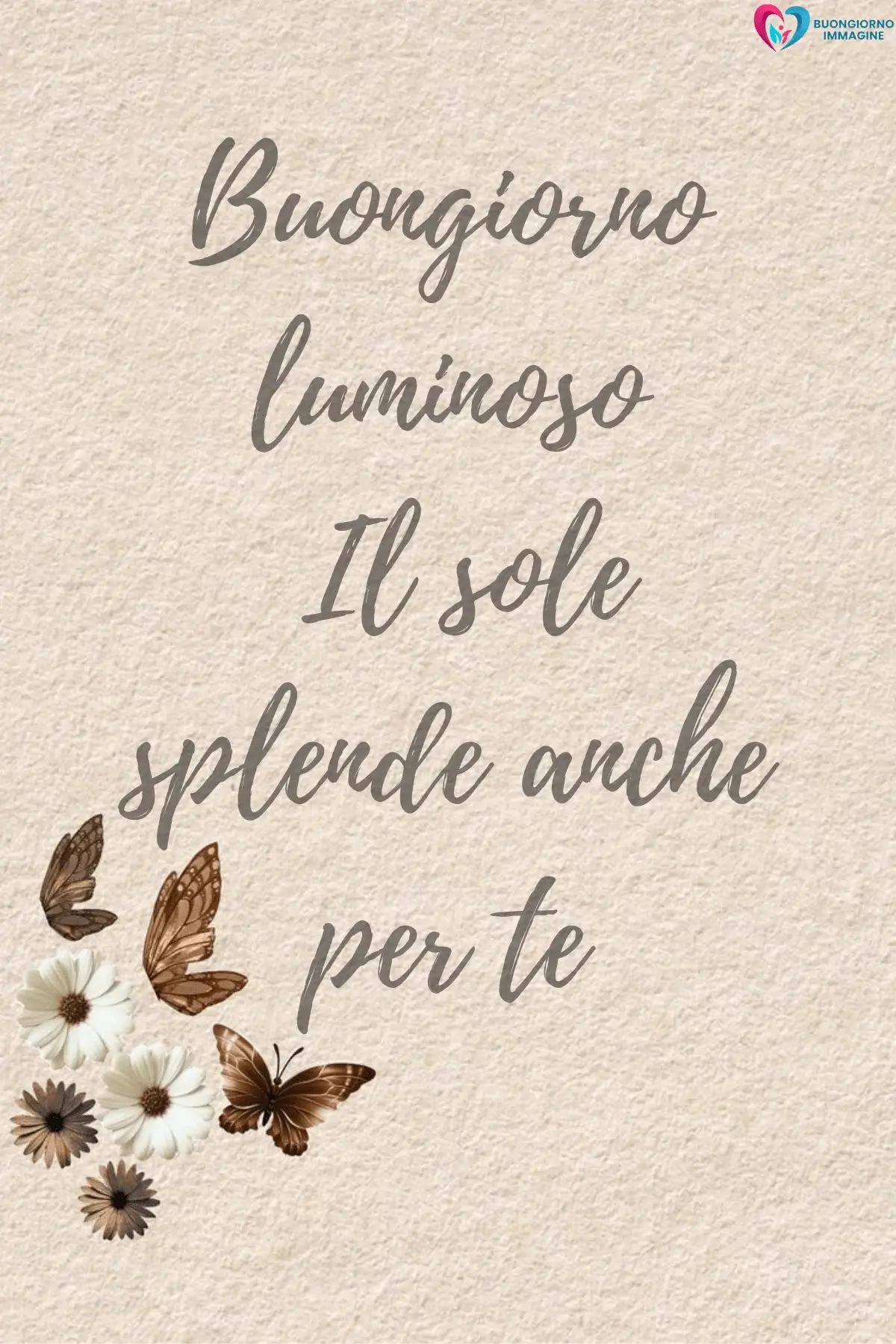 Immagine buongiorno luminoso con farfalle e margherite, frasi del buongiorno bellissime, immagini gratis per WhatsApp