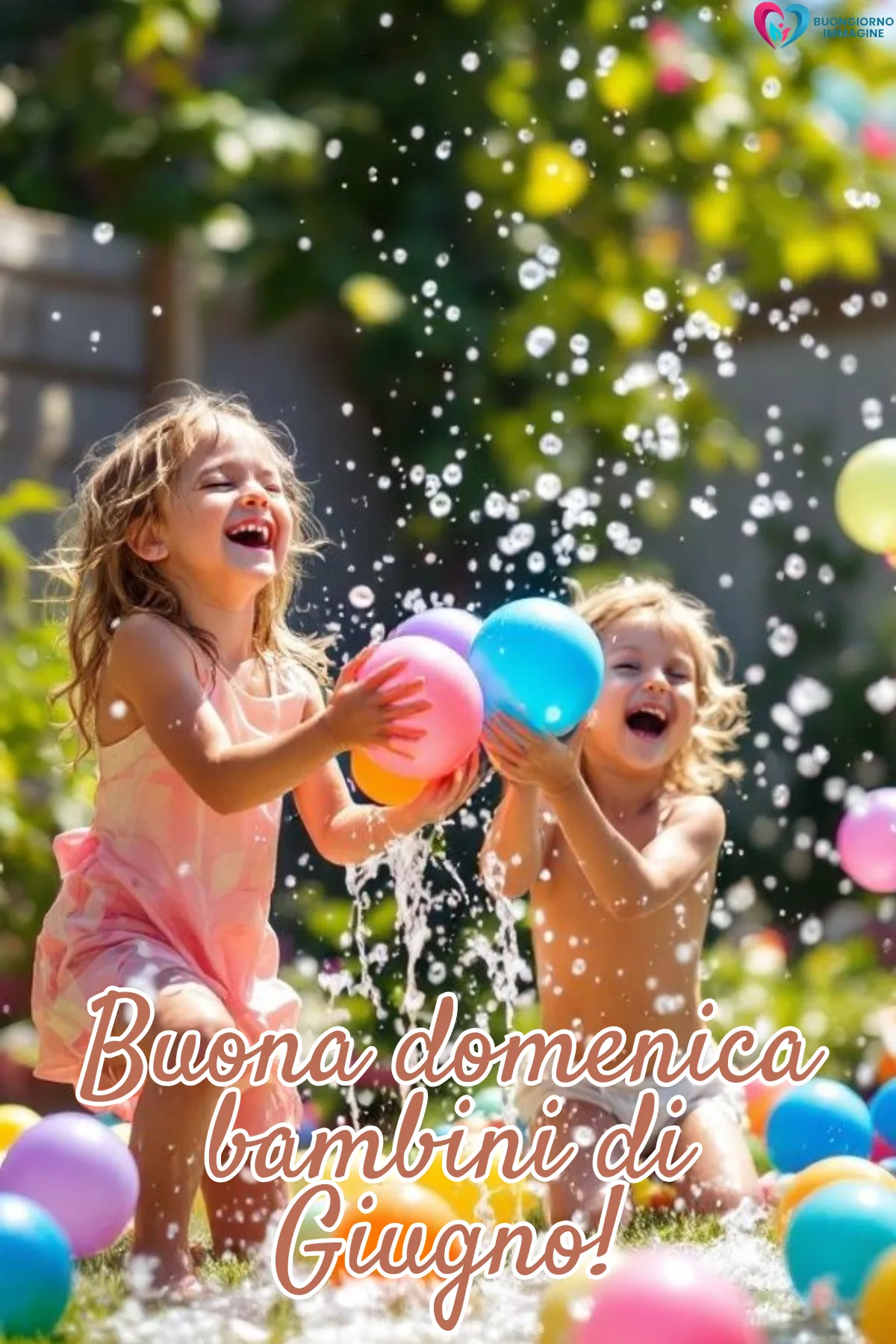 buona domenica di giugno immagini con fiori colorati e sole