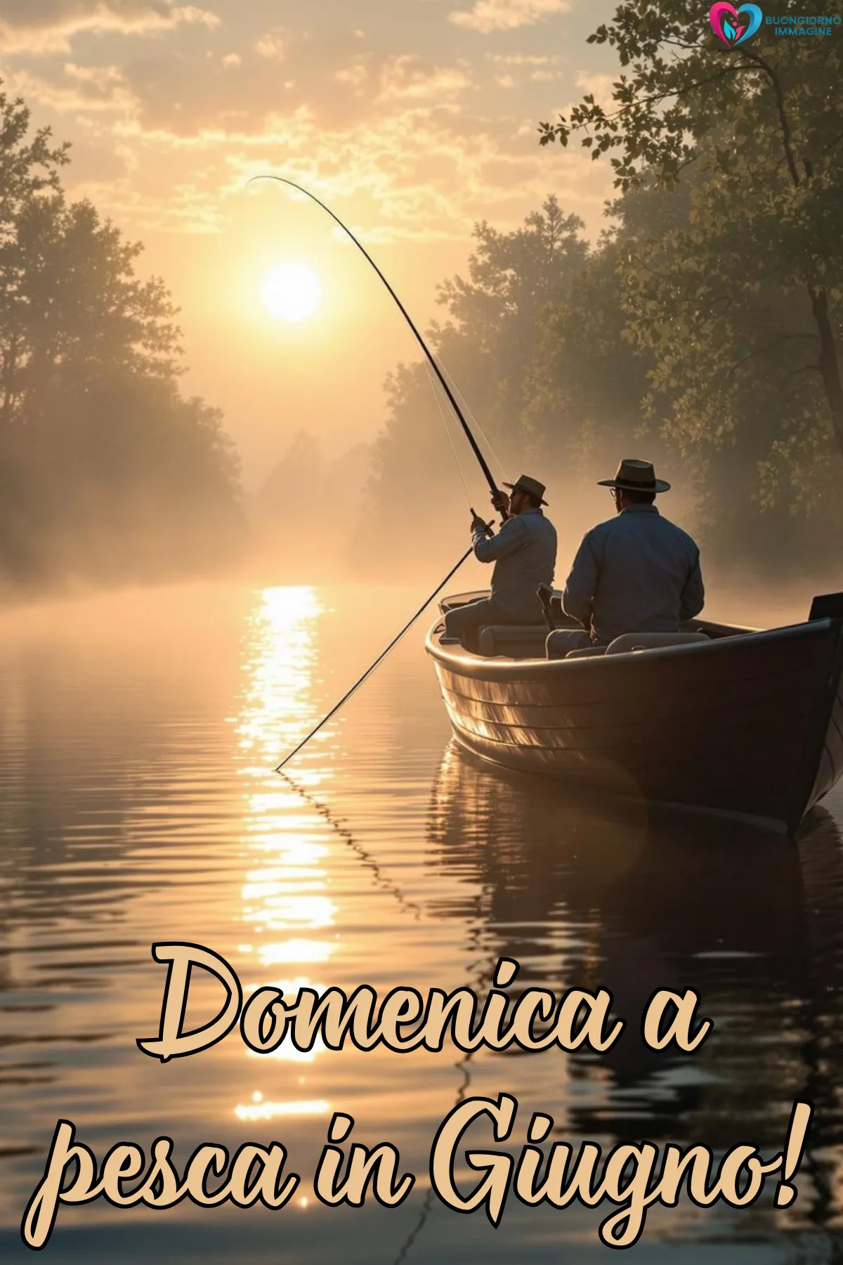 buona domenica di giugno immagini con tazza cappuccino e croissant