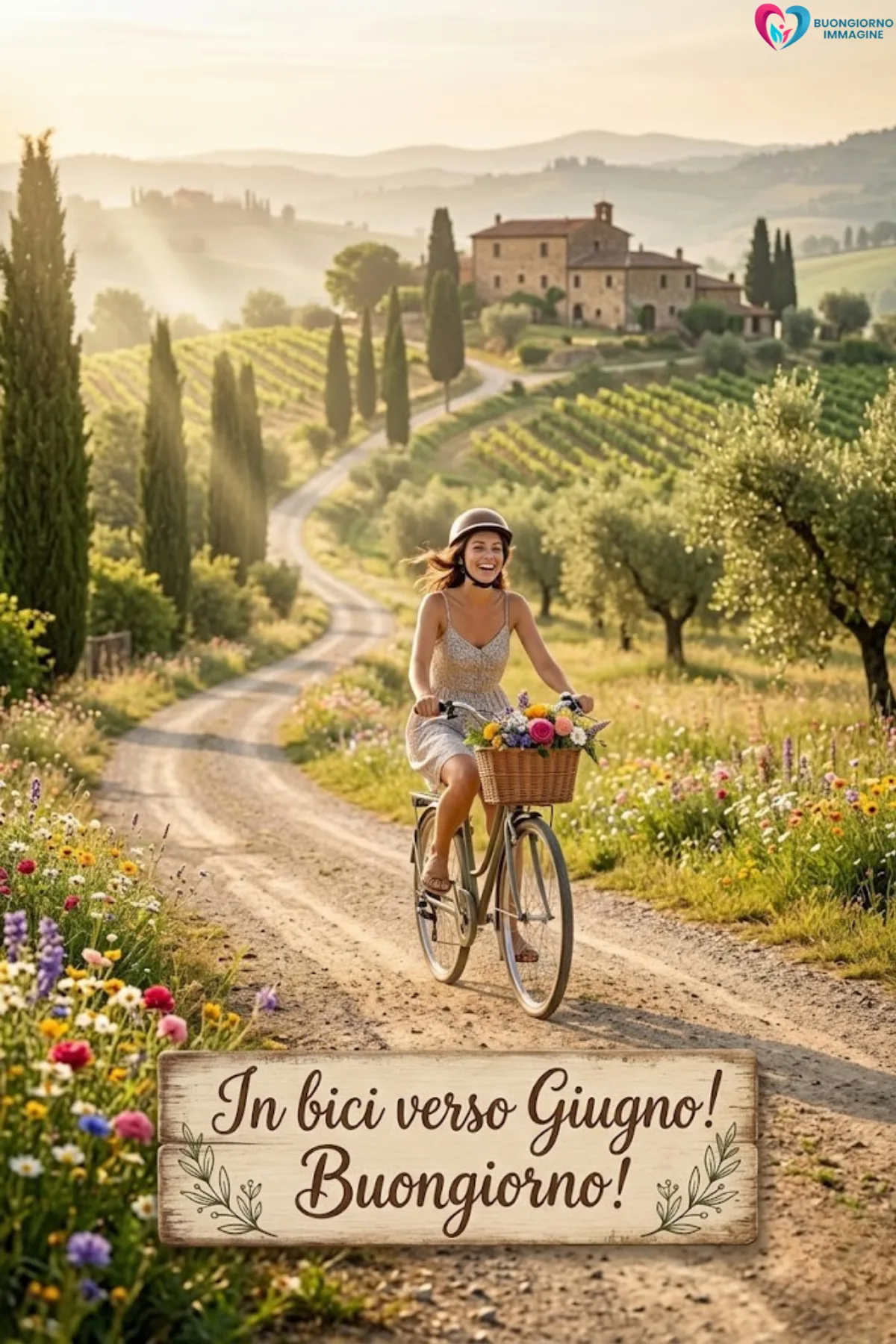 buongiorno benvenuto giugno immagini con finestra aperta e luce calda