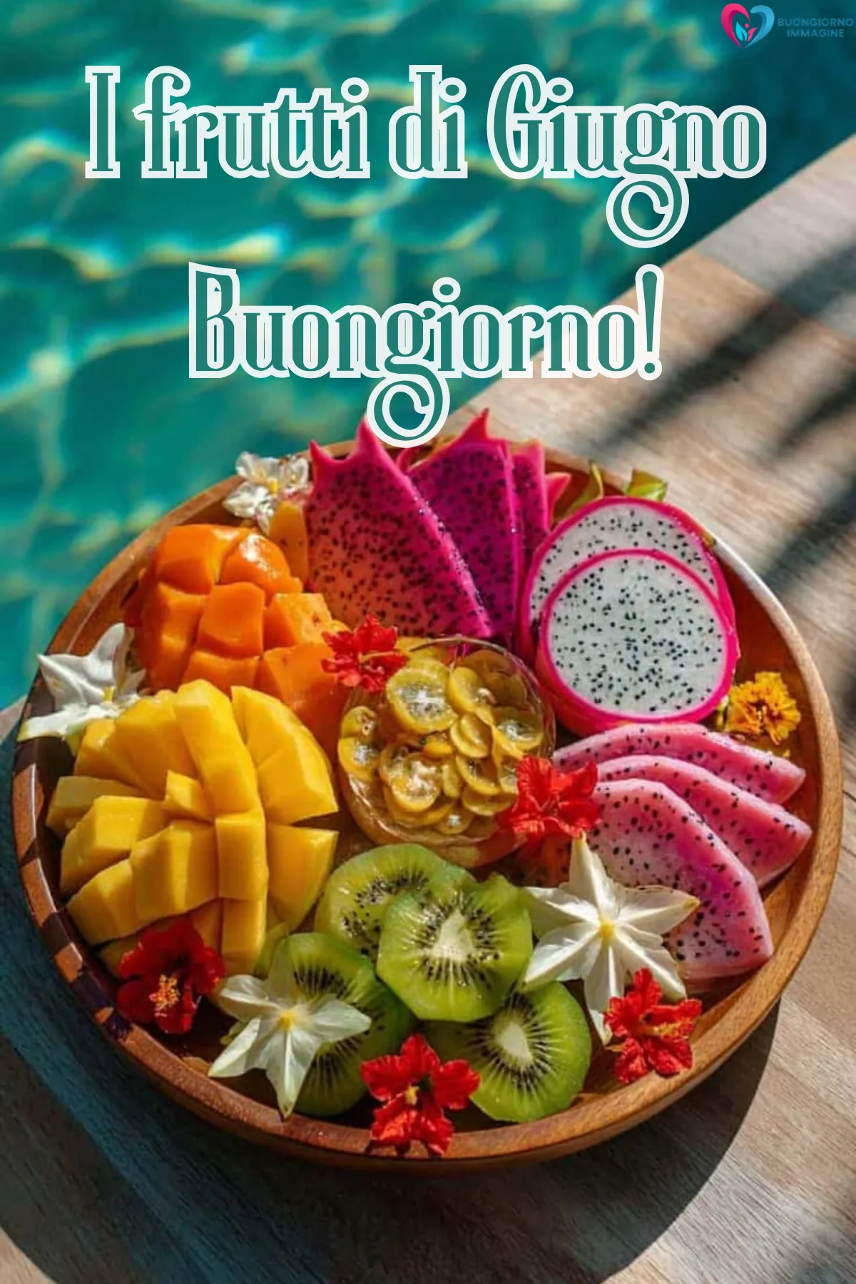 buongiorno benvenuto giugno immagini con bouquet di rose fresche