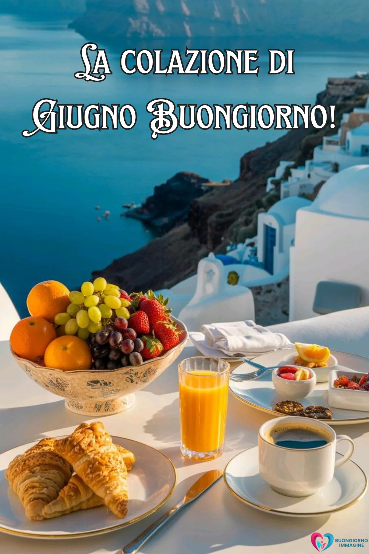 buongiorno benvenuto giugno immagini con caffè e biscotti freschi