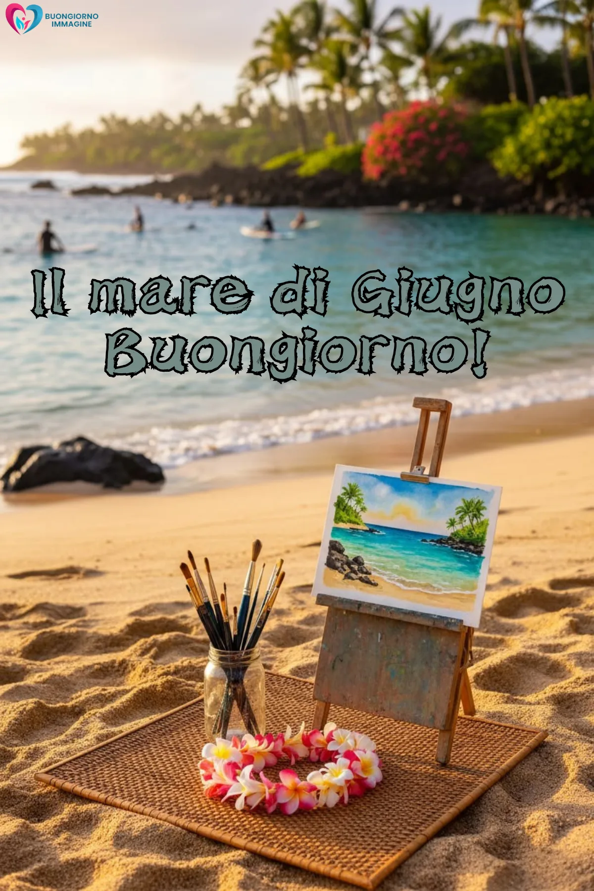 buongiorno estate 21 giugno immagini con giardino fiorito e farfalle