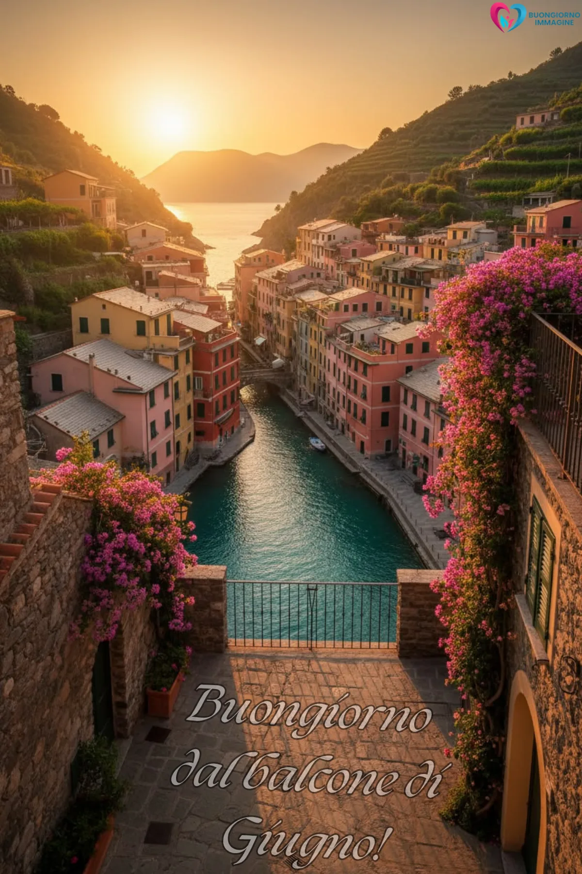 buongiorno giugno immagini nuove gratis con fiori colorati e sole