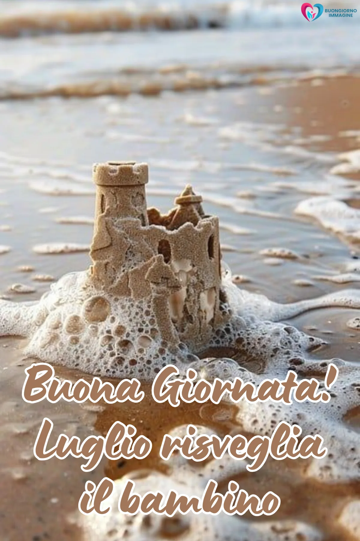 buongiorno luglio estate - immagini sole mare caldo gratis WhatsApp