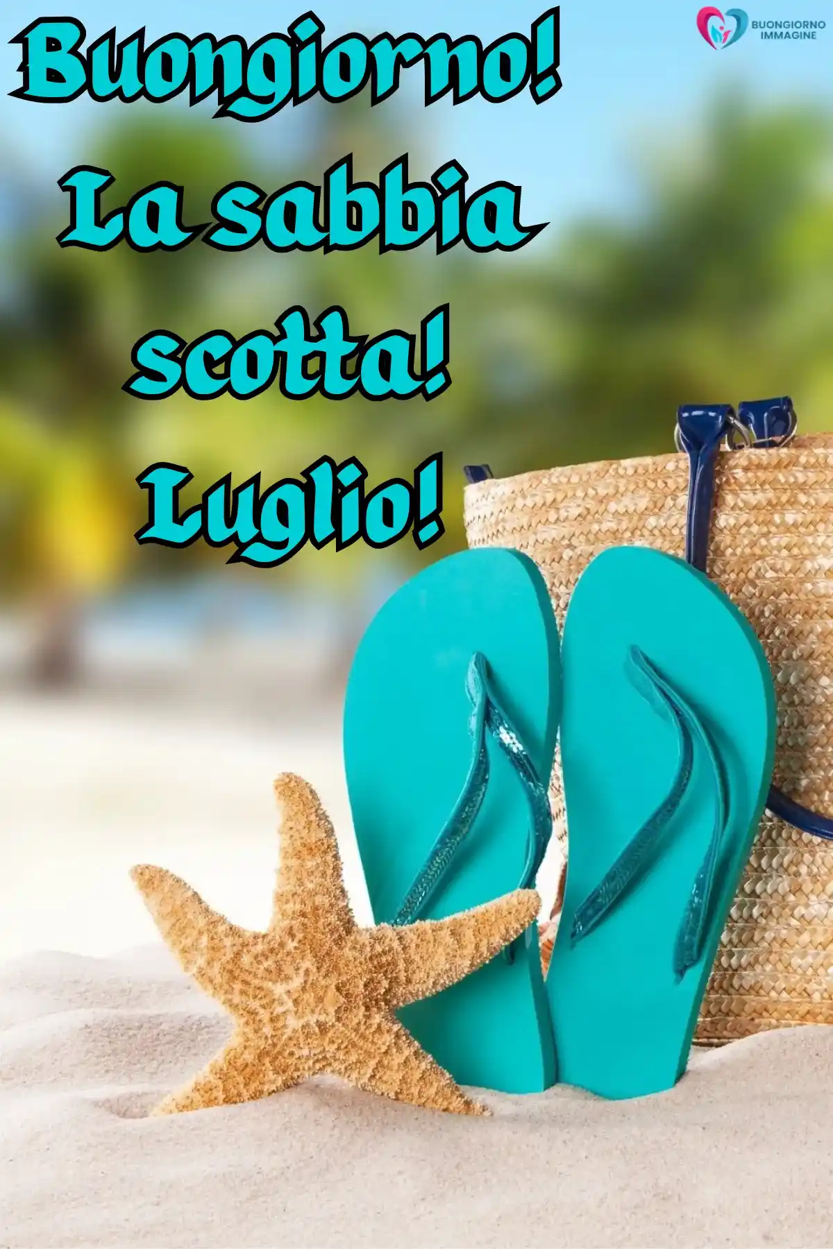 buon luglio divertente con mare caldo gratis WhatsApp