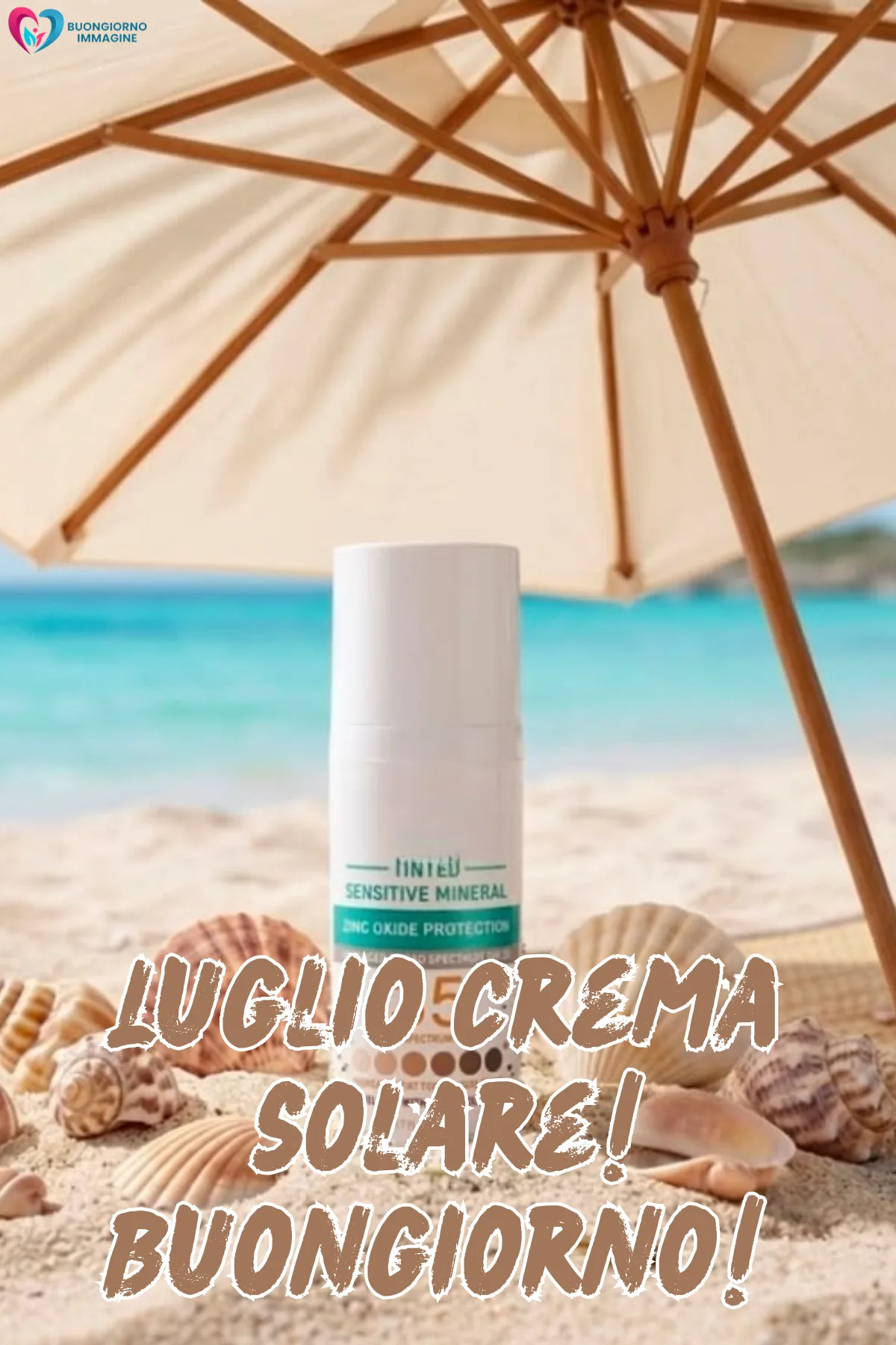 buongiorno luglio estate - immagini sole mare caldo gratis WhatsApp
