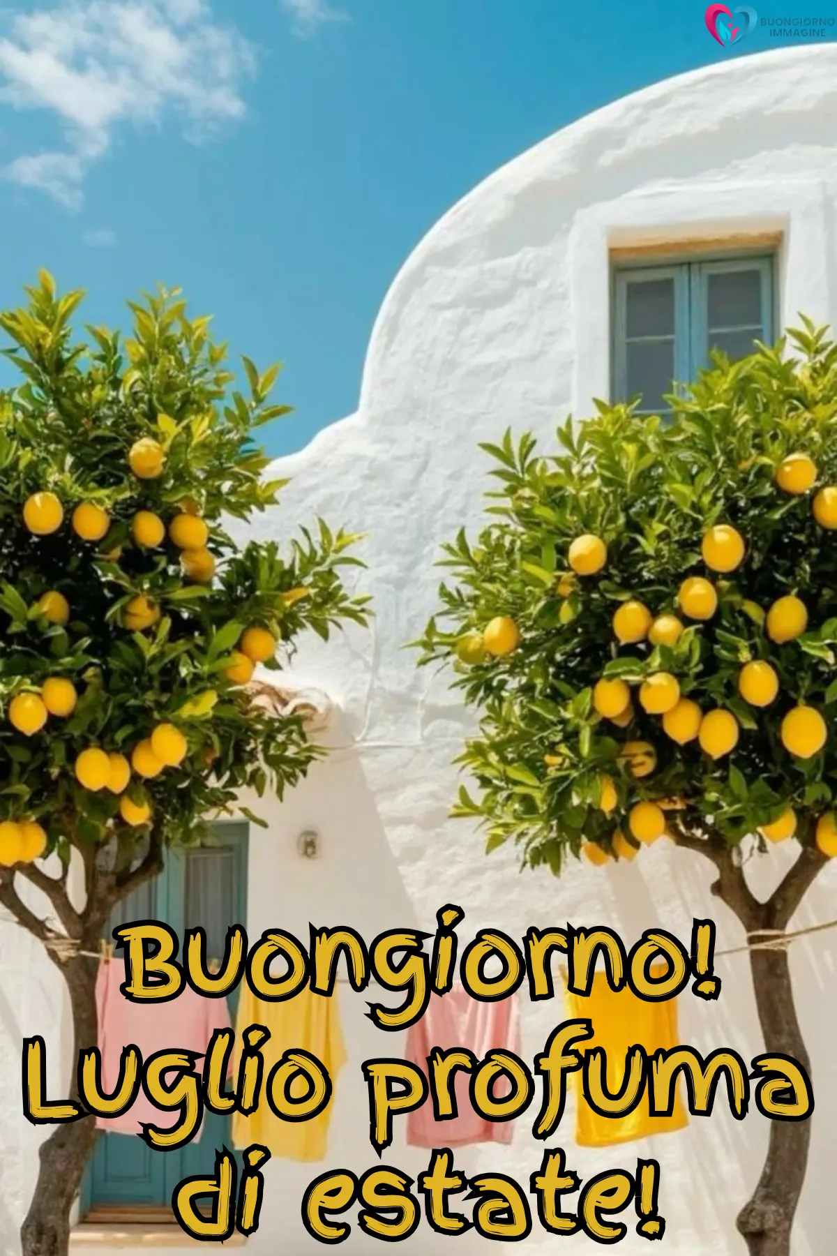 buongiorno luglio benvenuto - immagini buon 1 luglio gratis per WhatsApp