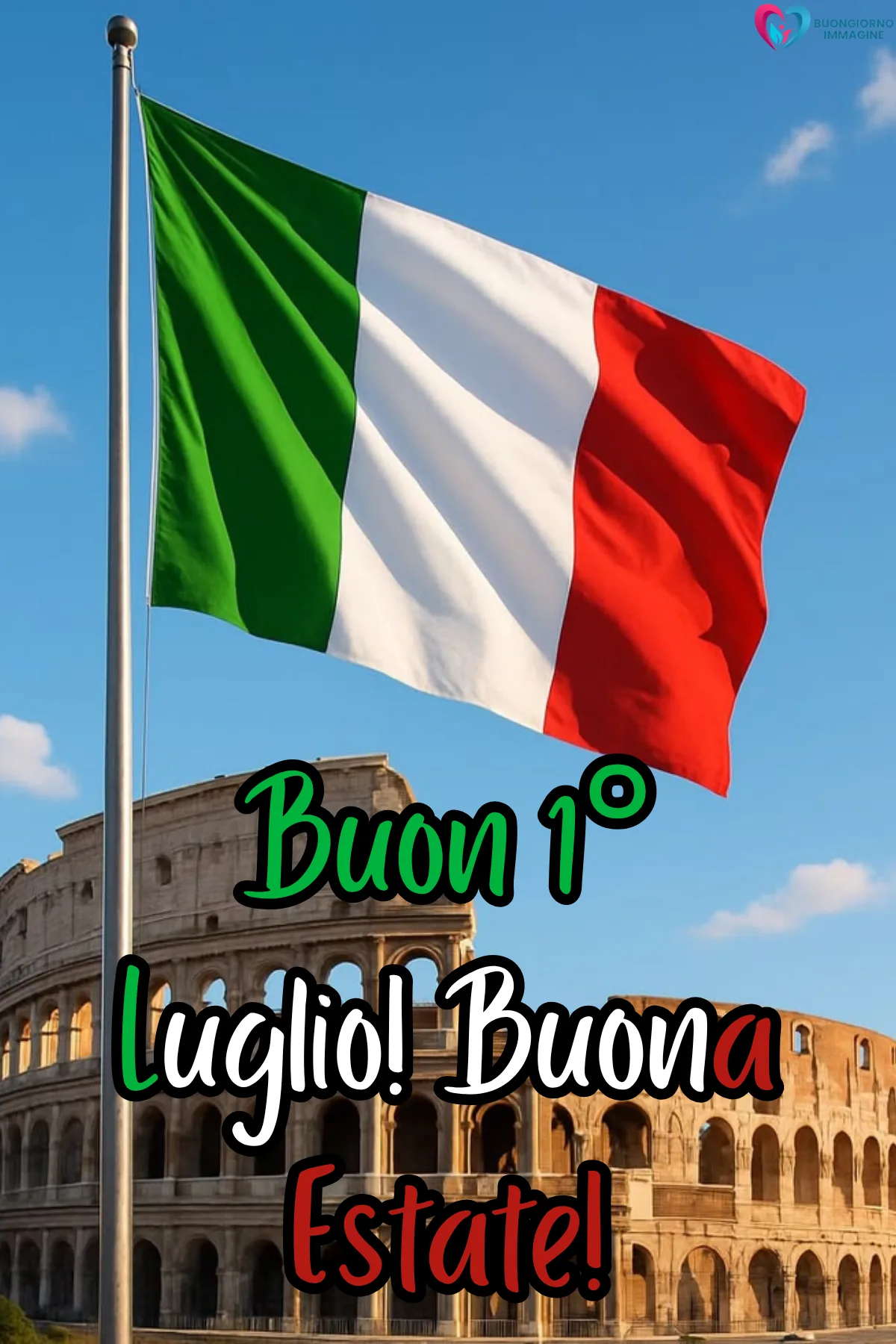 buongiorno luglio benvenuto - immagini buon 1 luglio gratis per WhatsApp