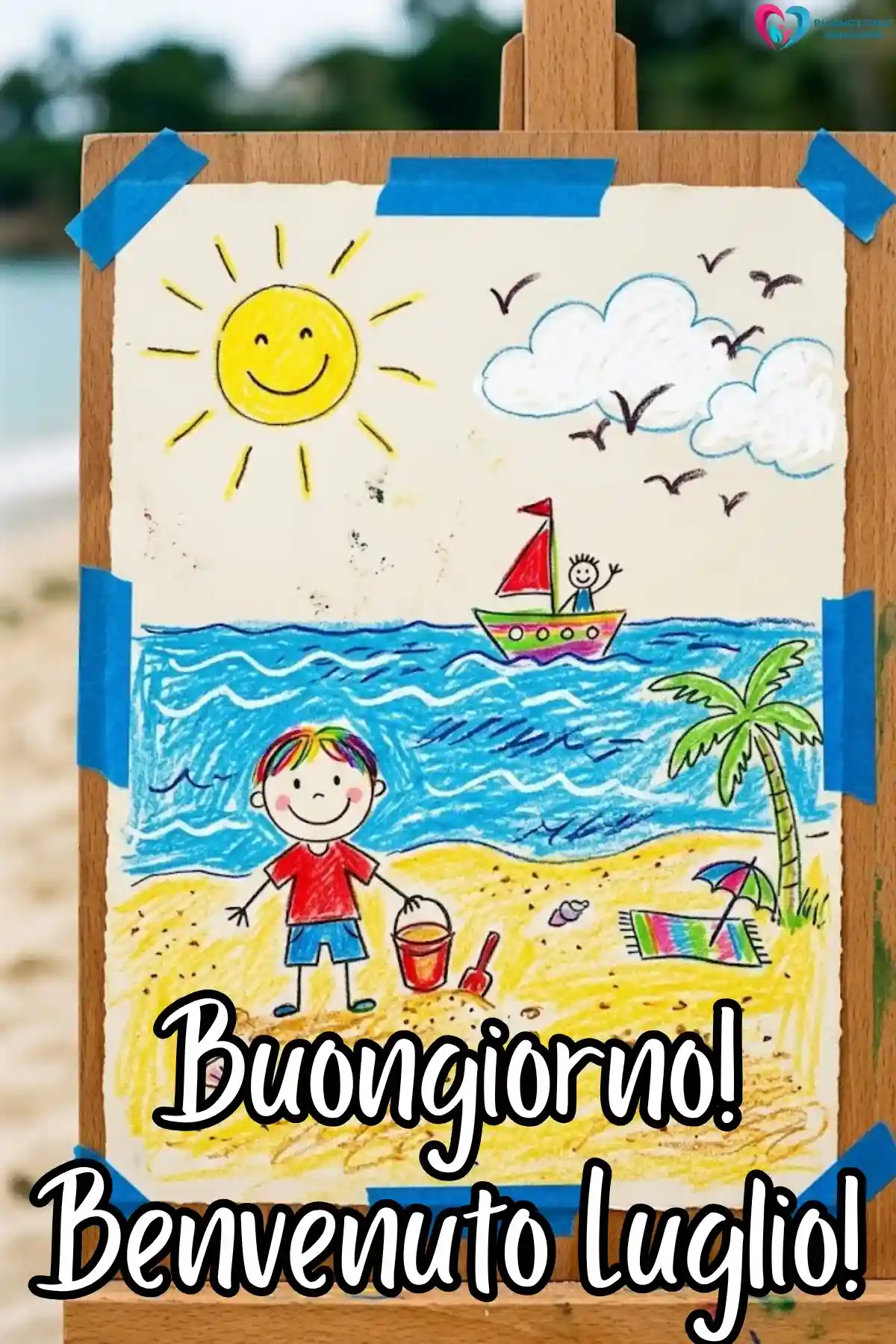 Buongiorno luglio — messaggio WhatsApp primo luglio luglio gratis per WhatsApp
