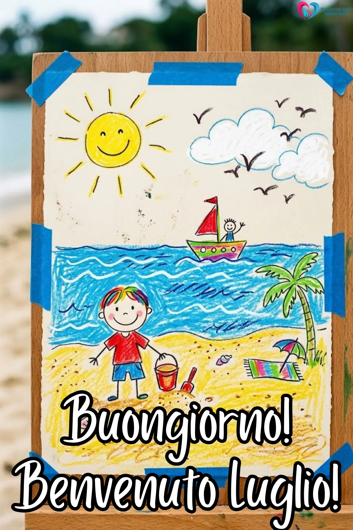 buongiorno luglio benvenuto - immagini buon 1 luglio gratis per WhatsApp