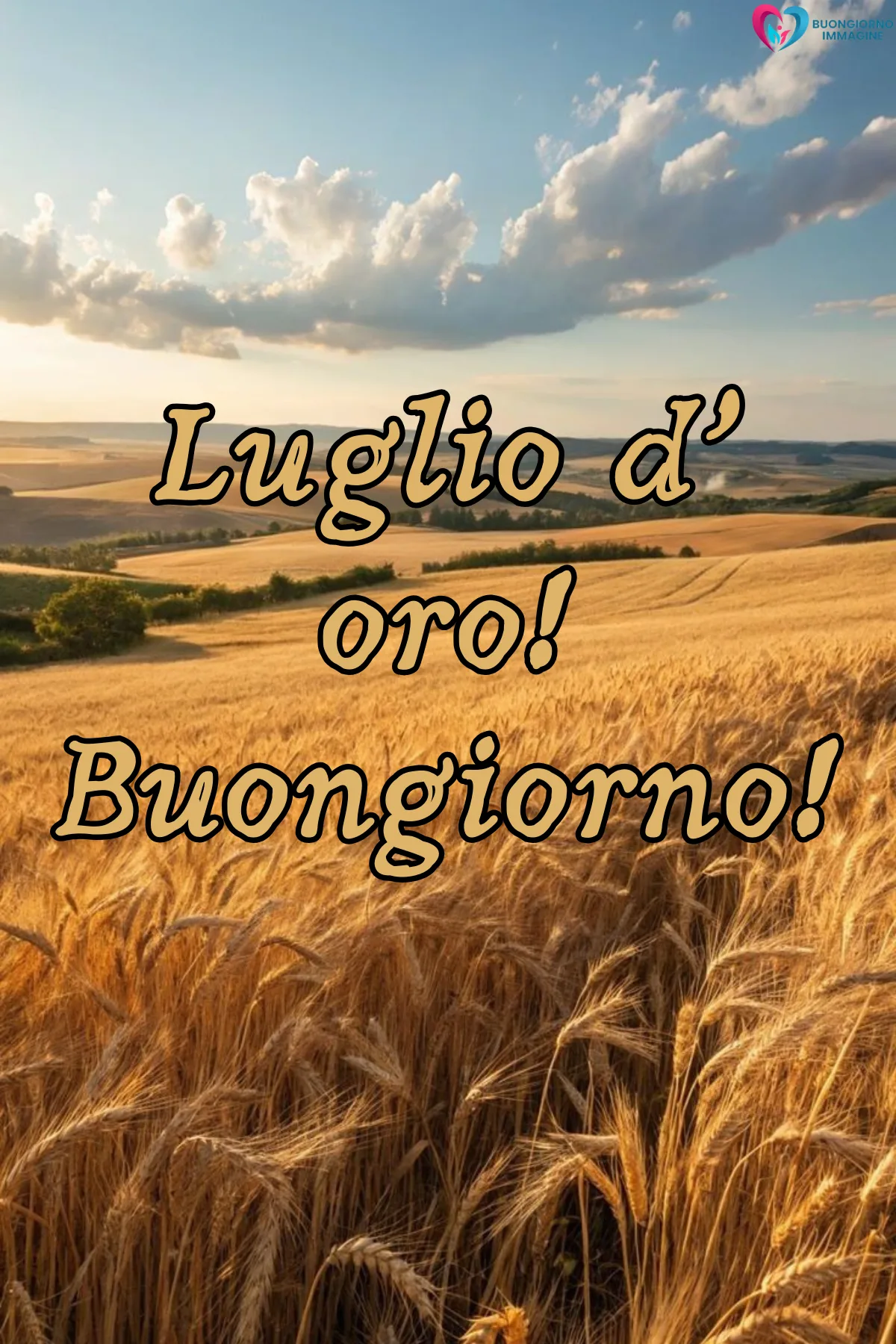 buongiorno luglio estate - immagini sole mare caldo gratis WhatsApp