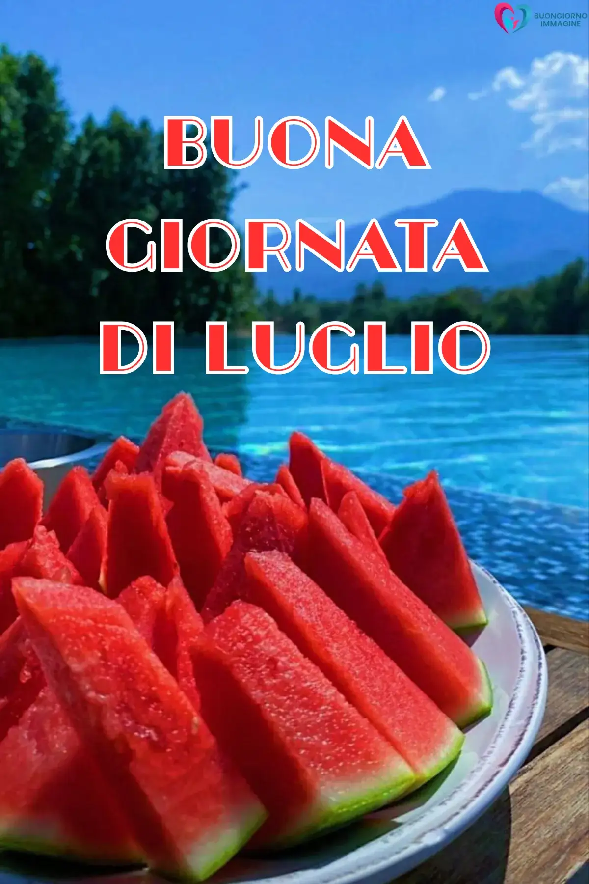 buongiorno luglio simpatico con mare caldo gratis WhatsApp