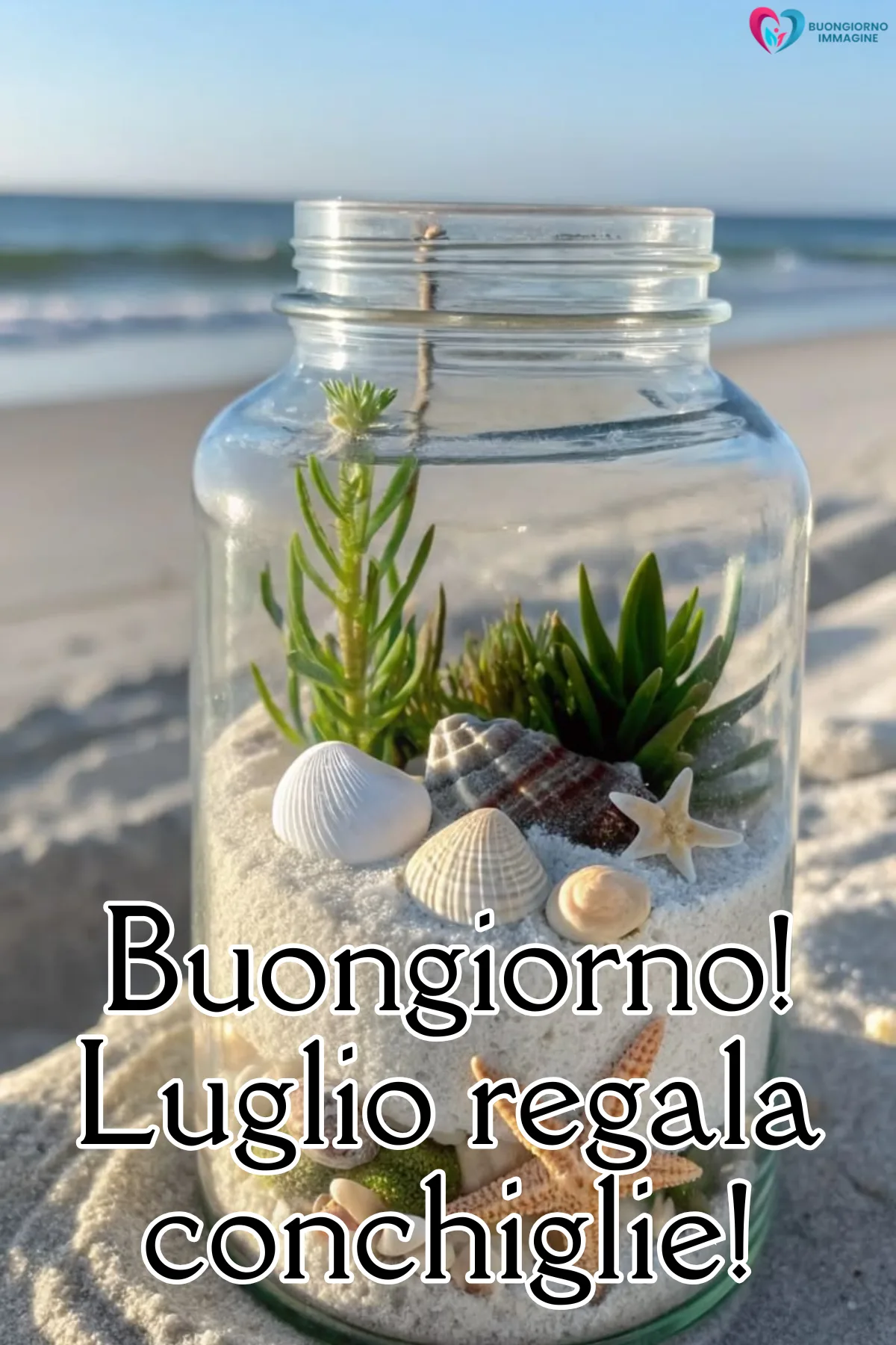 buongiorno luglio estate - immagini sole mare caldo gratis WhatsApp