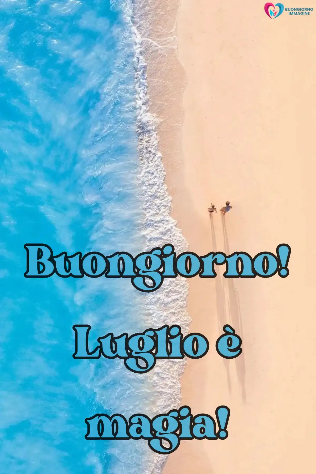 buongiorno luglio umoristico mare caldo gratis WhatsApp