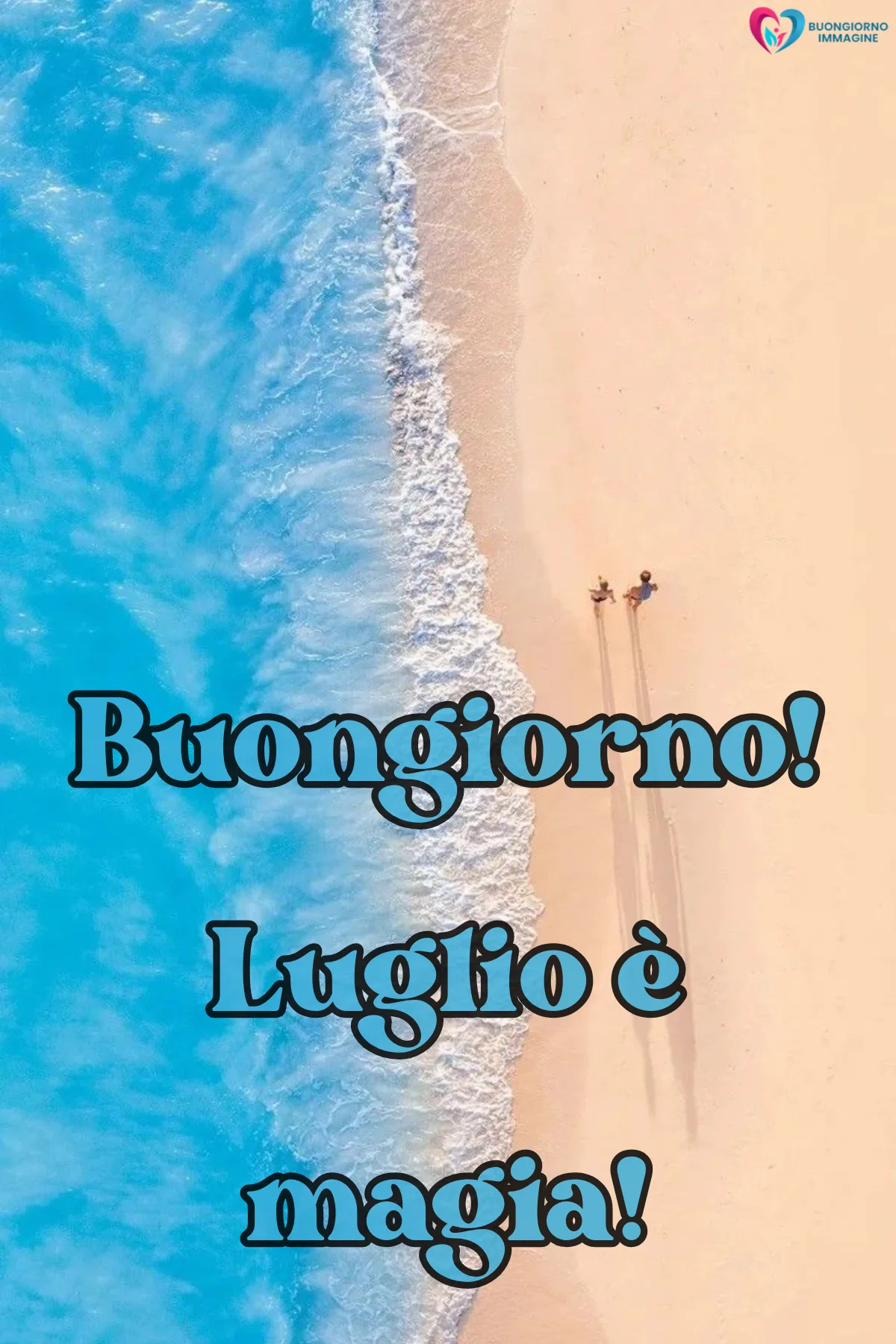 buongiorno luglio estate - immagini sole mare caldo gratis WhatsApp
