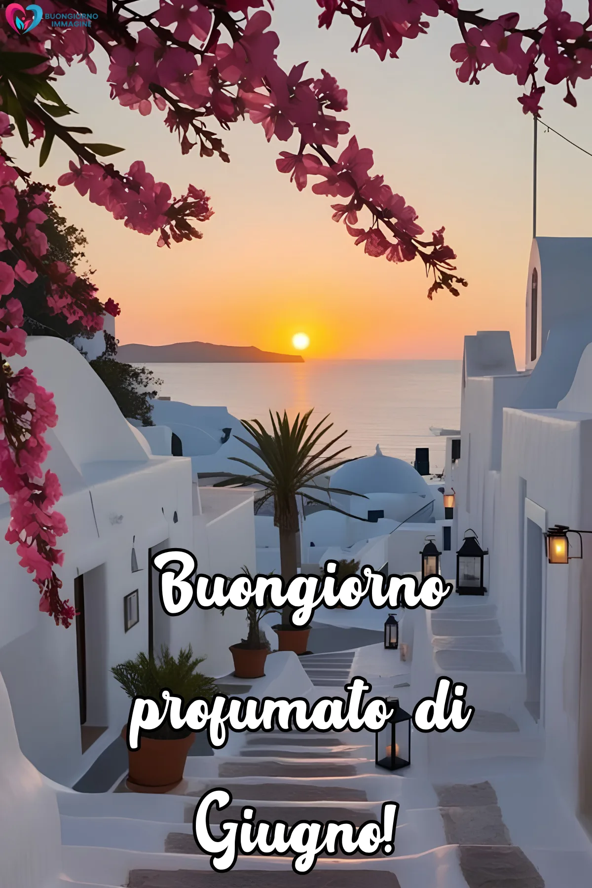 giugno immagini buongiorno nuove gratis con mare e alba dorata
